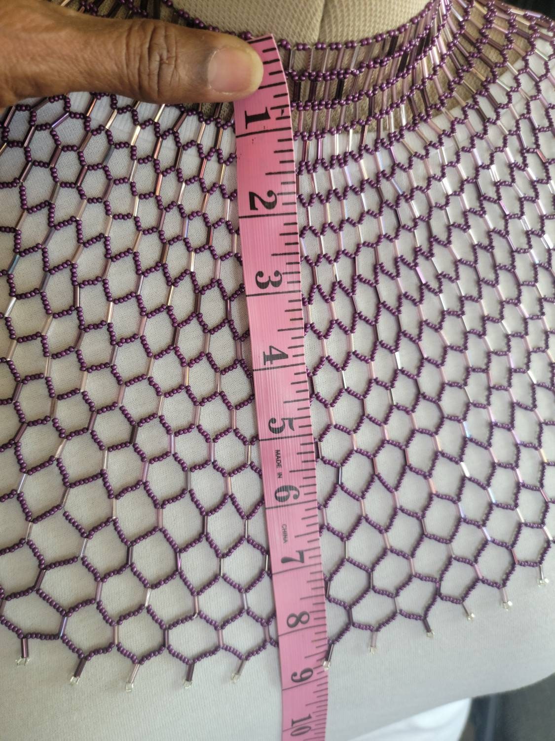 Beaded Necklace, Netted Necklace, African Necklace, Zulu Necklace, Handmade Necklace, Dainty beads, Bib Necklace, Weaved Necklace