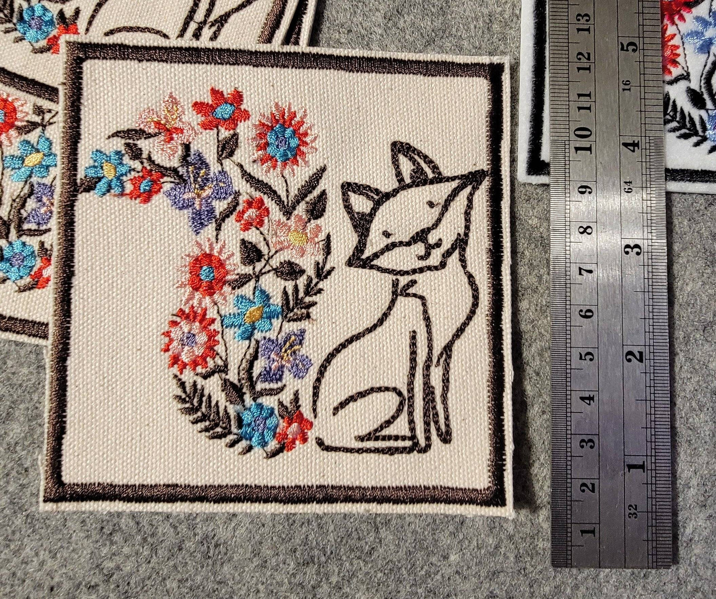 Cat, Floral Cat Iron-on Patch, Floral Cat, Cat Tapestry patch, Kitty, Kitten,