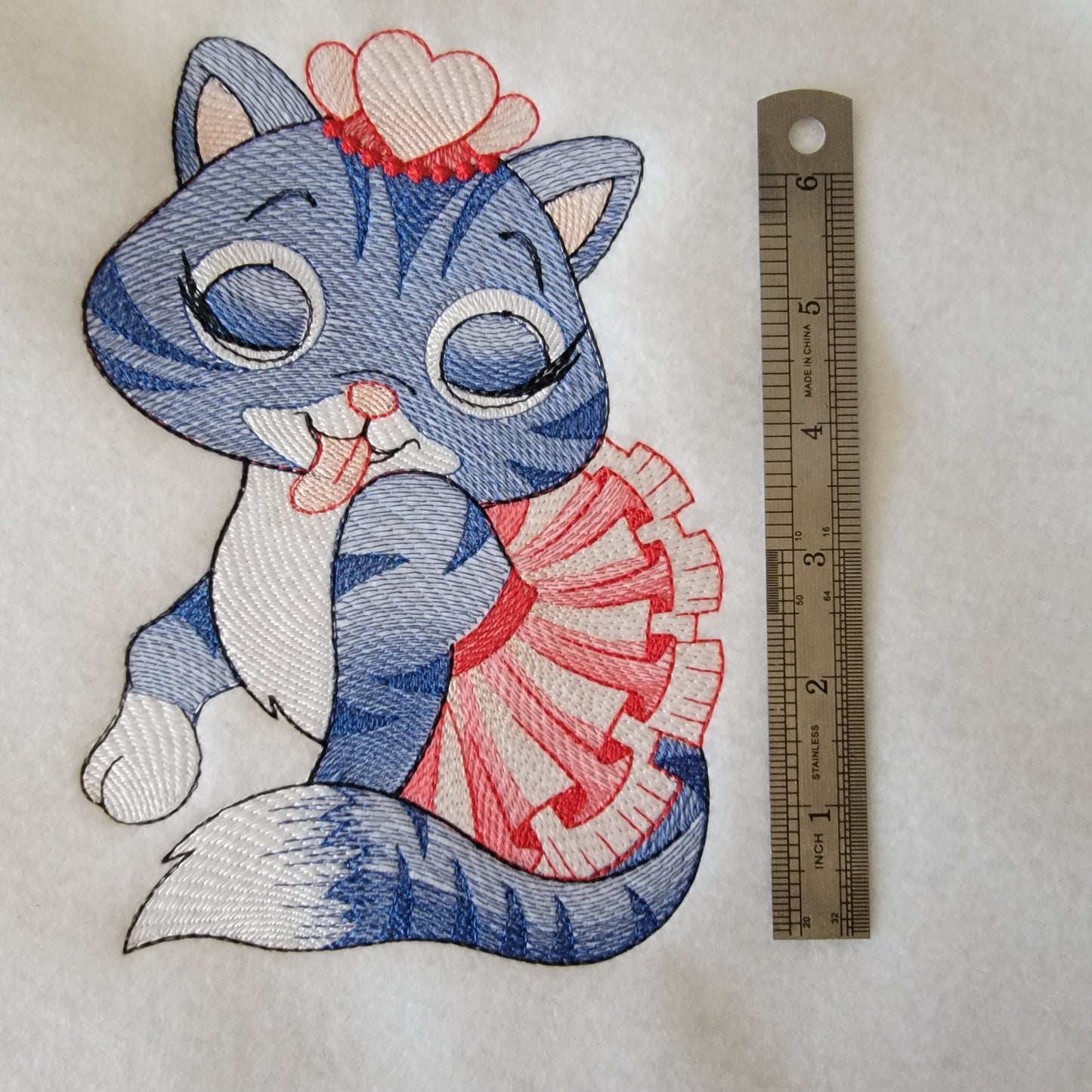 Kitten Embroidery, Cat tapestry, Embroidery for quilts,