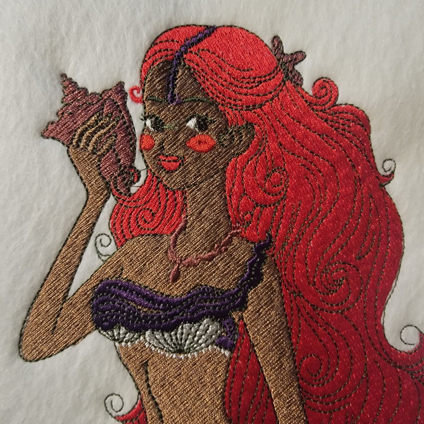 Black Mermaid, Mermaids, Cultural Mermaids, Iron-On Mermaid Patches, Black Cartoon