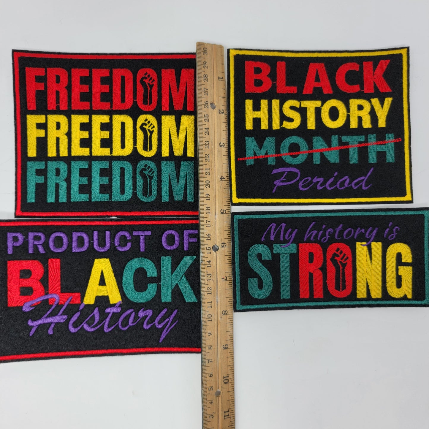 Black History Patches, Product of Black History, Cultural, Freedom, Juneteenth, Set of 4, Pro Black Pride, Social Justice, Equal Rights,