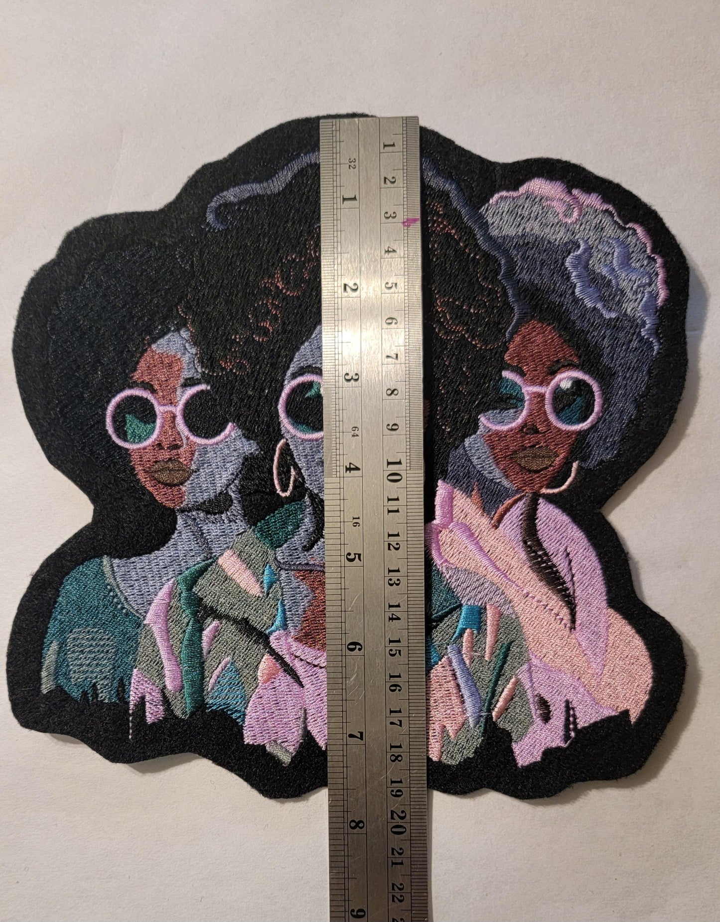Black Woman, Black Women Sistah Friends, 3 Black Women Excellence, Afro Woman Iron-on Patch, Patches for the Culture