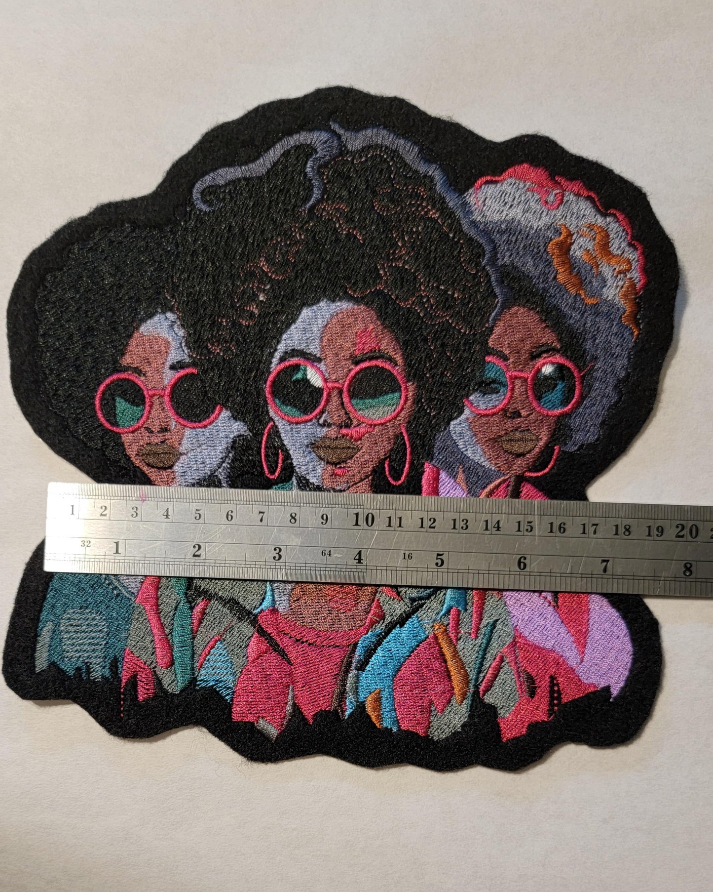 African American Black Sisters Patch, Black Women Abstract, Blm, Afrocentric Patches, Black Girl Magic Patches, Afro Woman Sew-on Patch