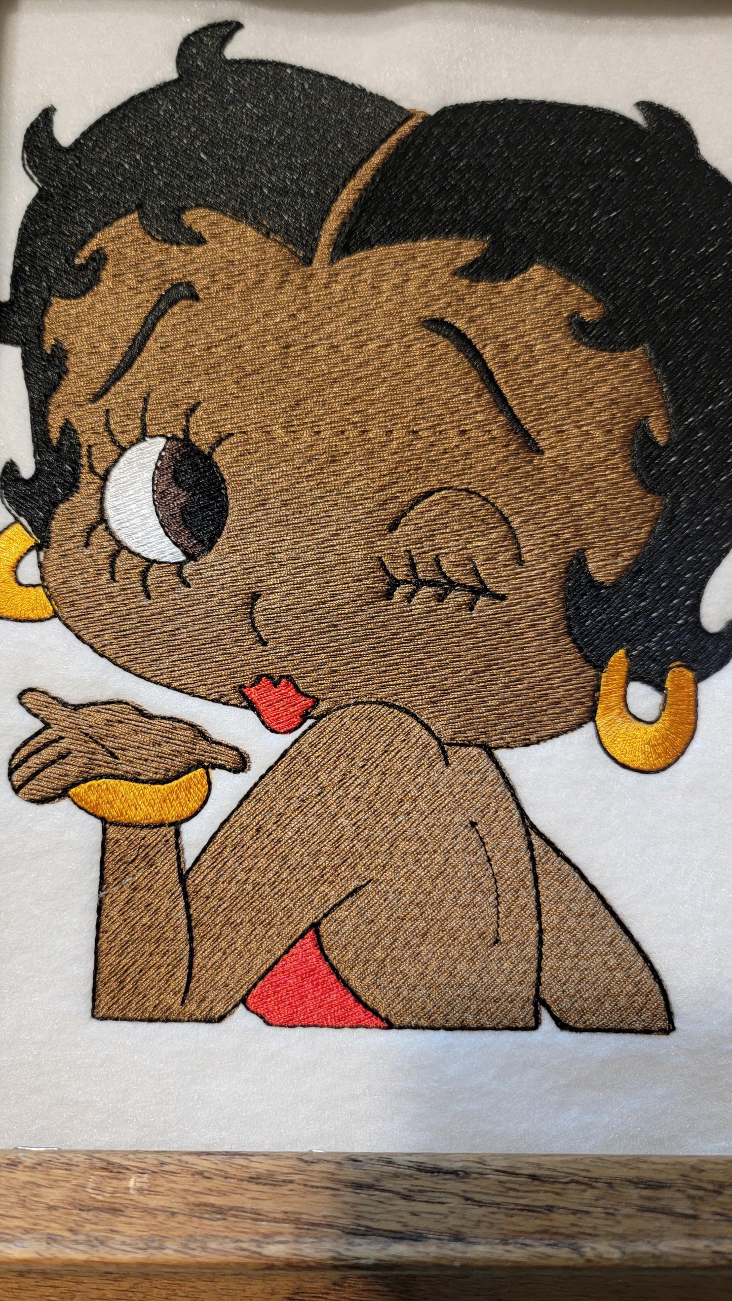 Black Betty Boop, Extra large Back Patch, 8.5" Patch, Vintage Cartoon Icon, Black History, Black Girl Magic