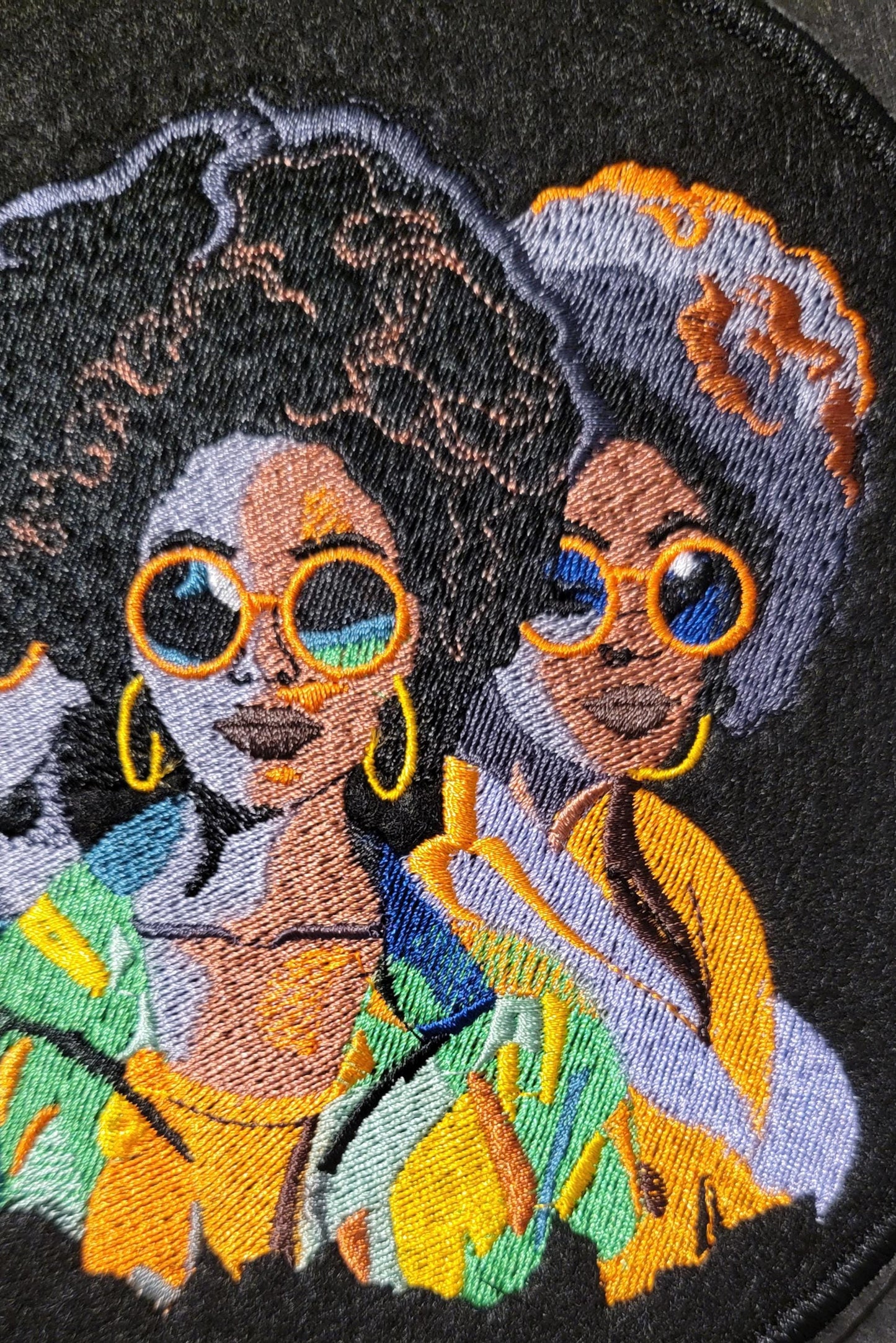 African American Black Sisters Patch, Abstract, Black Girl Magic, Afrocentric Patches, Afro Woman Sew-on Patch, Patches for the Culture,