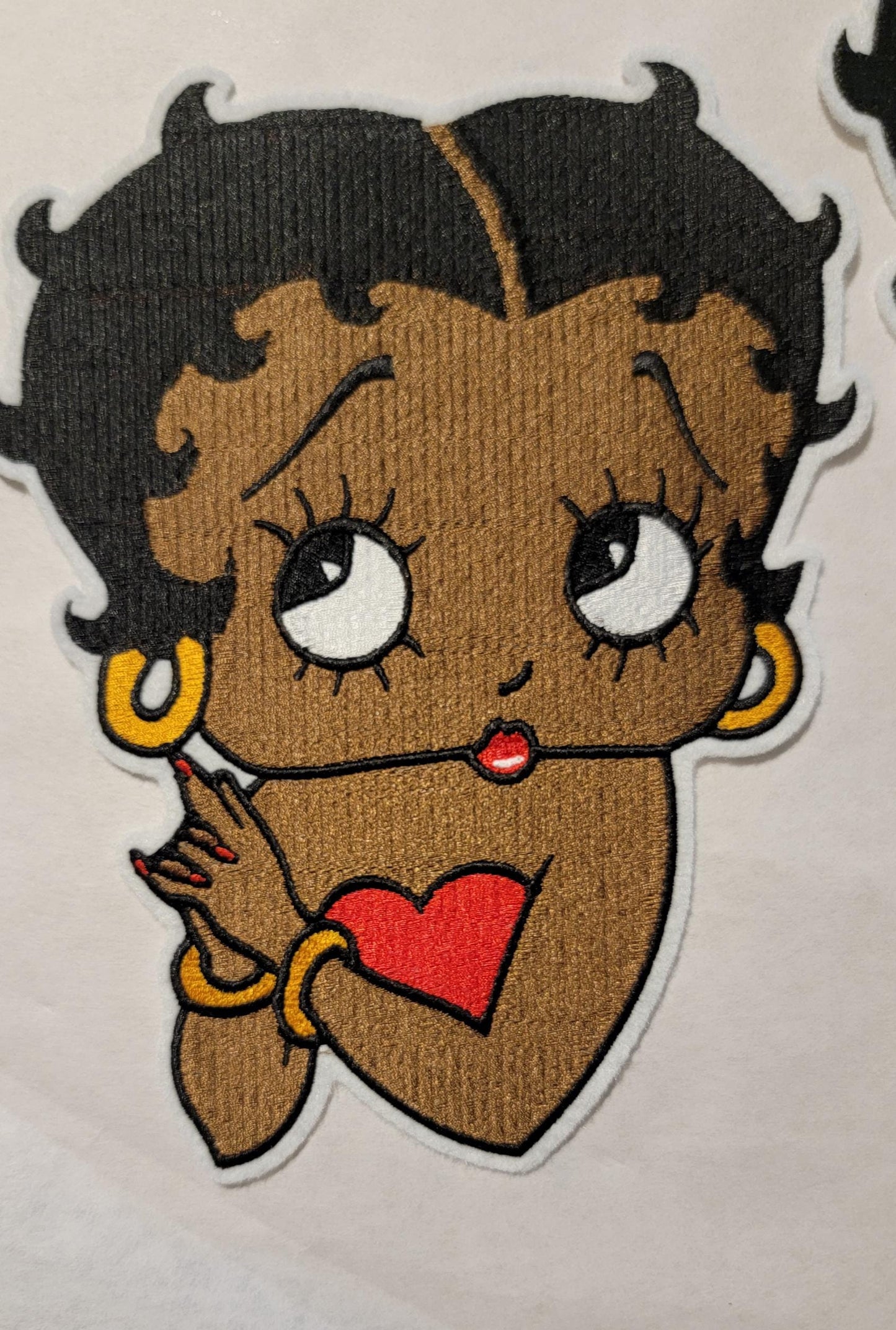 Black Betty Boop, Extra large Back Patch, 8.5+" Patch, Vintage Cartoon Icon, Black History, Black Girl Magic
