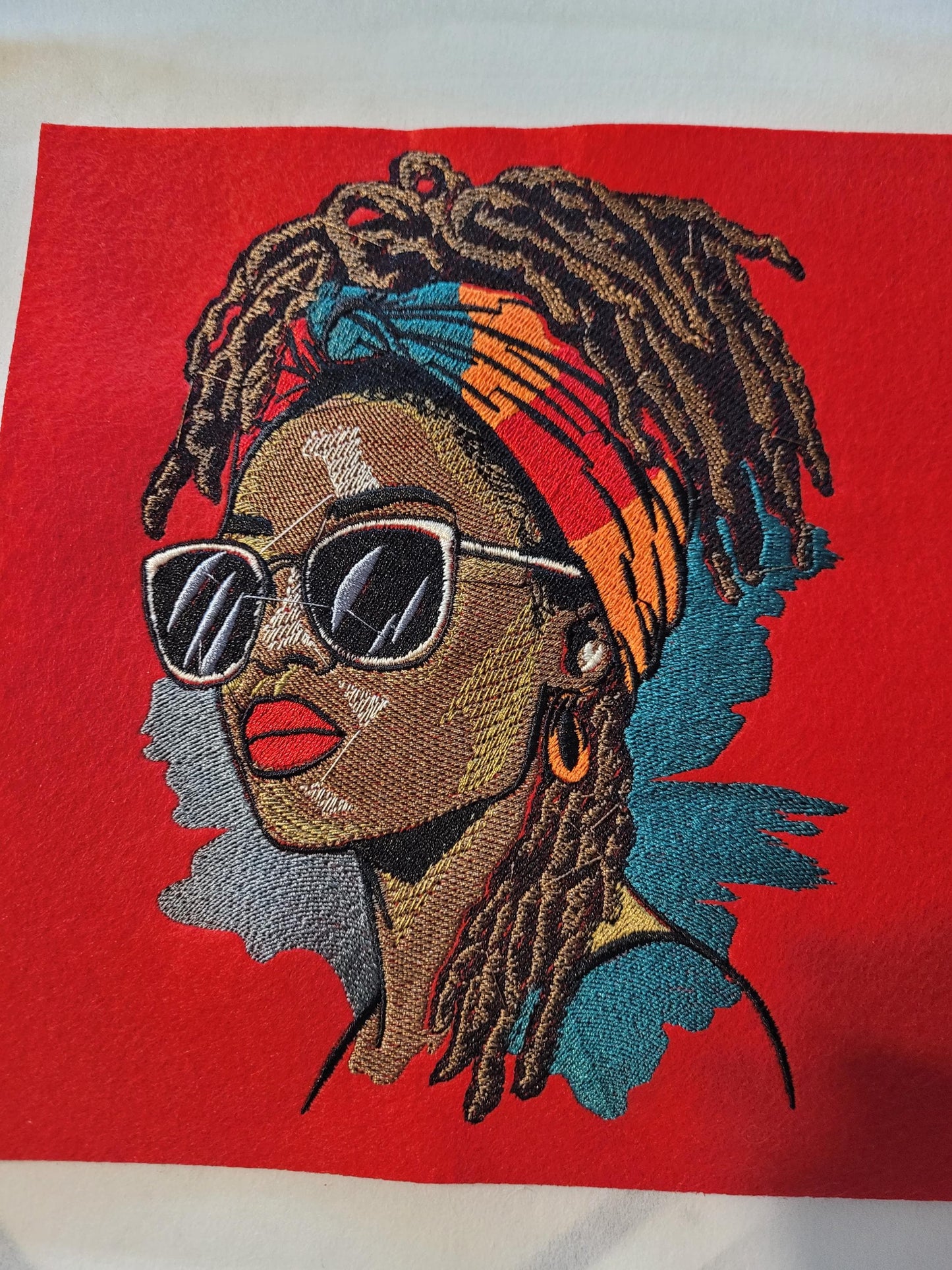 Loc'd Hair Patches, Abstract and Vibrant Soulful Patches, Afro Queen Patch,