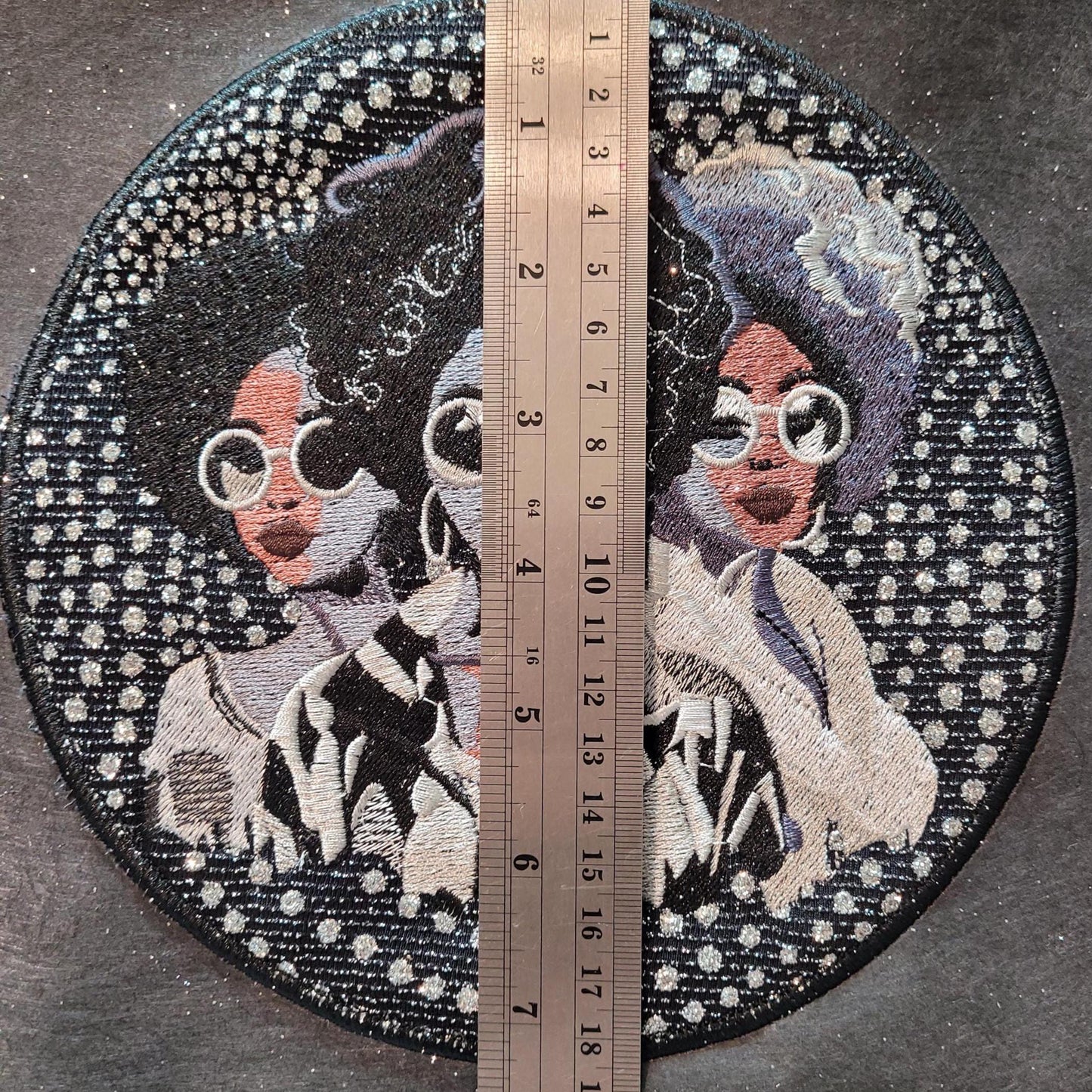 African American Black Sisters Patch, Abstract, Black Girl Magic, Afrocentric Patches, Afro Woman Sew-on Patch, Patches for the Culture