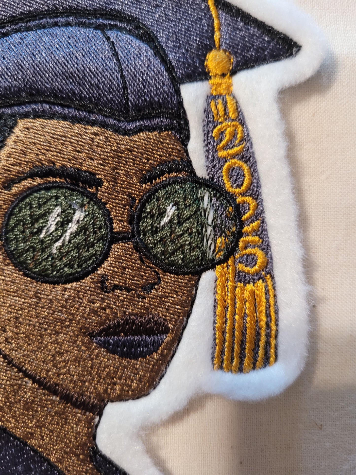 2025 Grad Patch – Black Woman Iron-On Embroidery