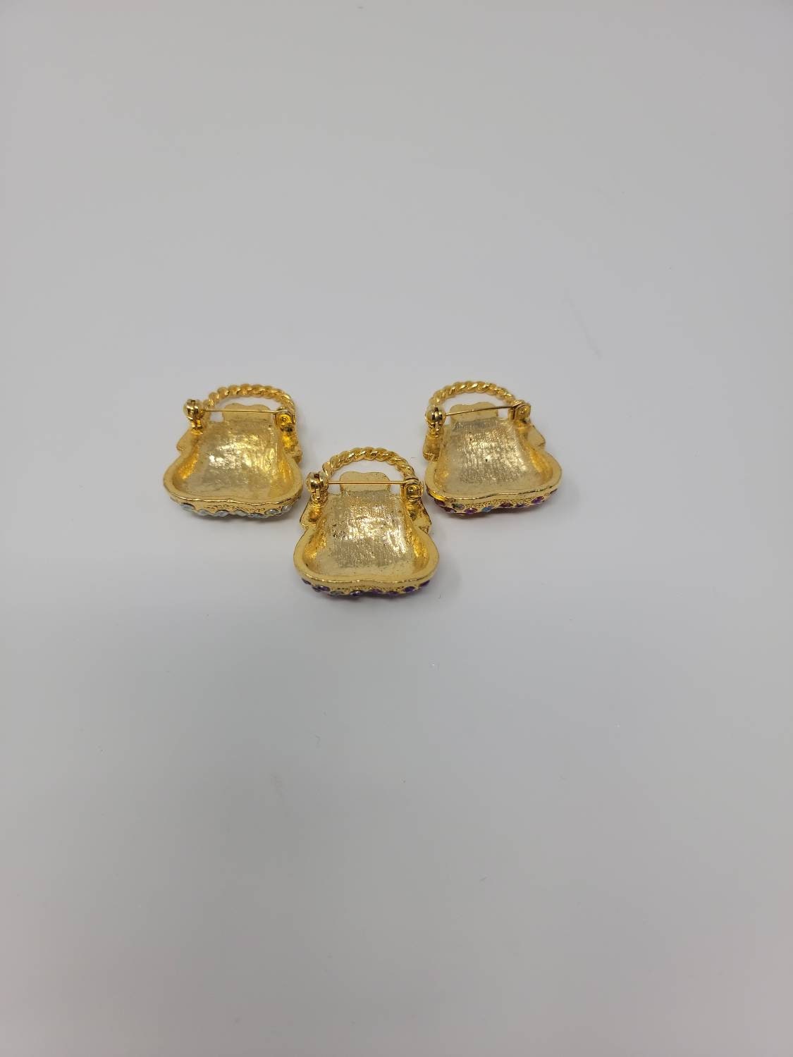 Vintage Handbag Brooch, Pins, Rhinestone Handbag Brooch, Vintage Brooch, Brooch handbags, Vintage Handbag pins, Vintage, Brooch