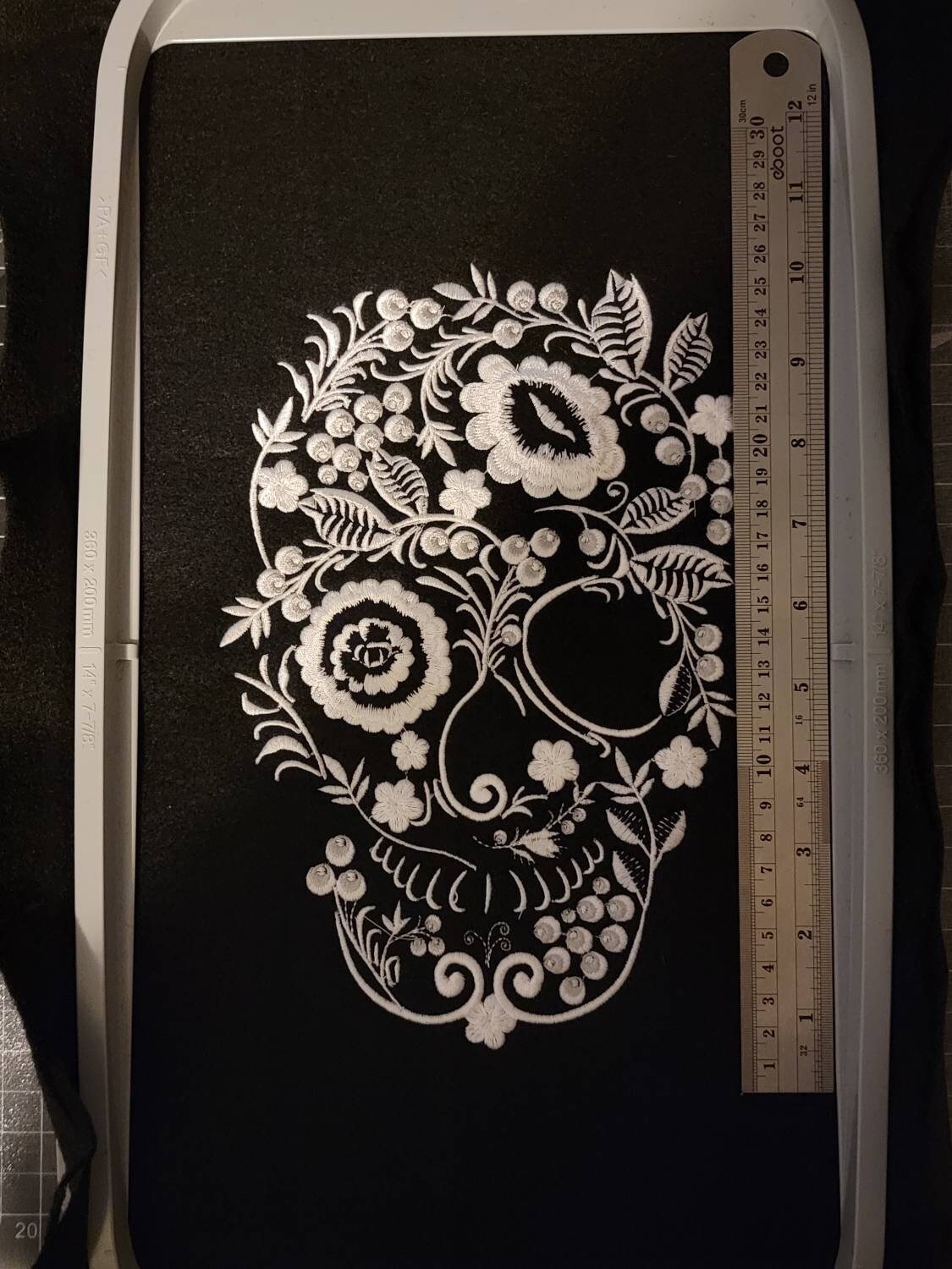 Skull - Embroidery Floral Skull - Sugar Skull, Lace, Skeleton, Patches, Jean Jackets, Bags, Horror patches for back jackets, Spooky Season