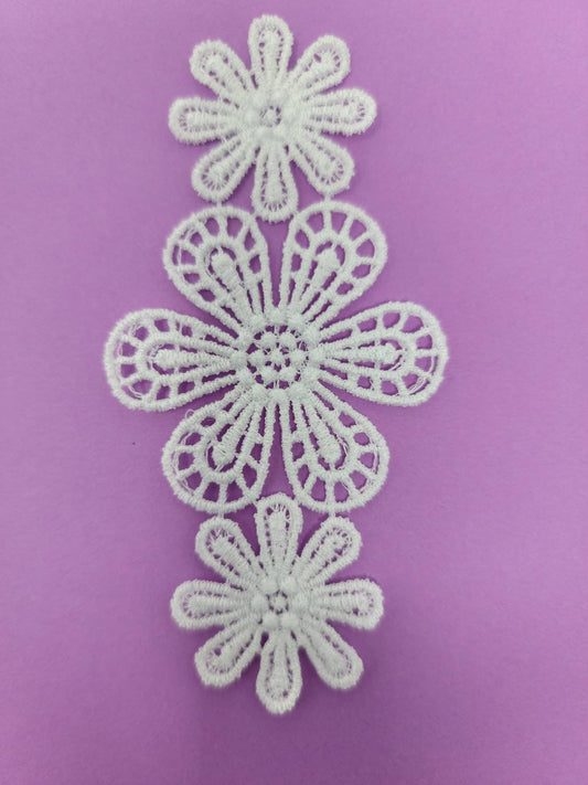 Lace, Embroidery Flowers, 9 in all, Vintage embroidery, Costume, Wedding, T-Shirts, Prom, Suits, Clothes Decoration, V-neck,
