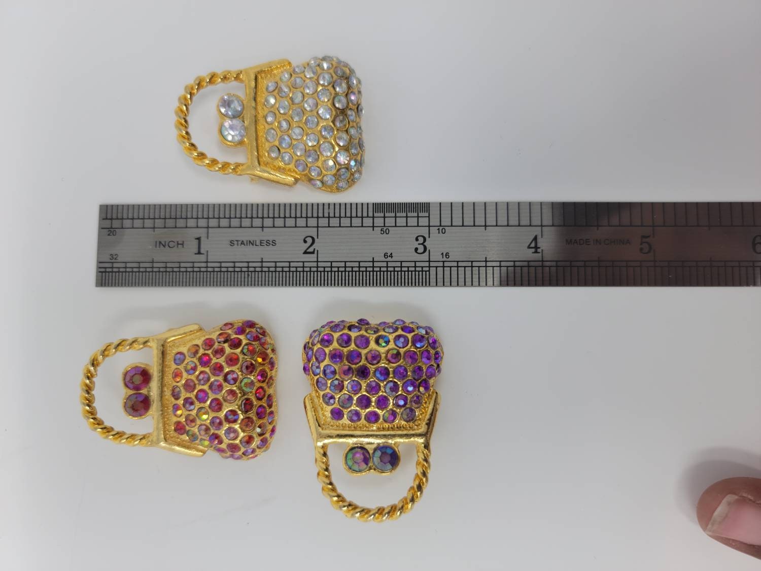 Vintage Handbag Brooch, Pins, Rhinestone Handbag Brooch, Vintage Brooch, Brooch handbags, Vintage Handbag pins, Vintage, Brooch