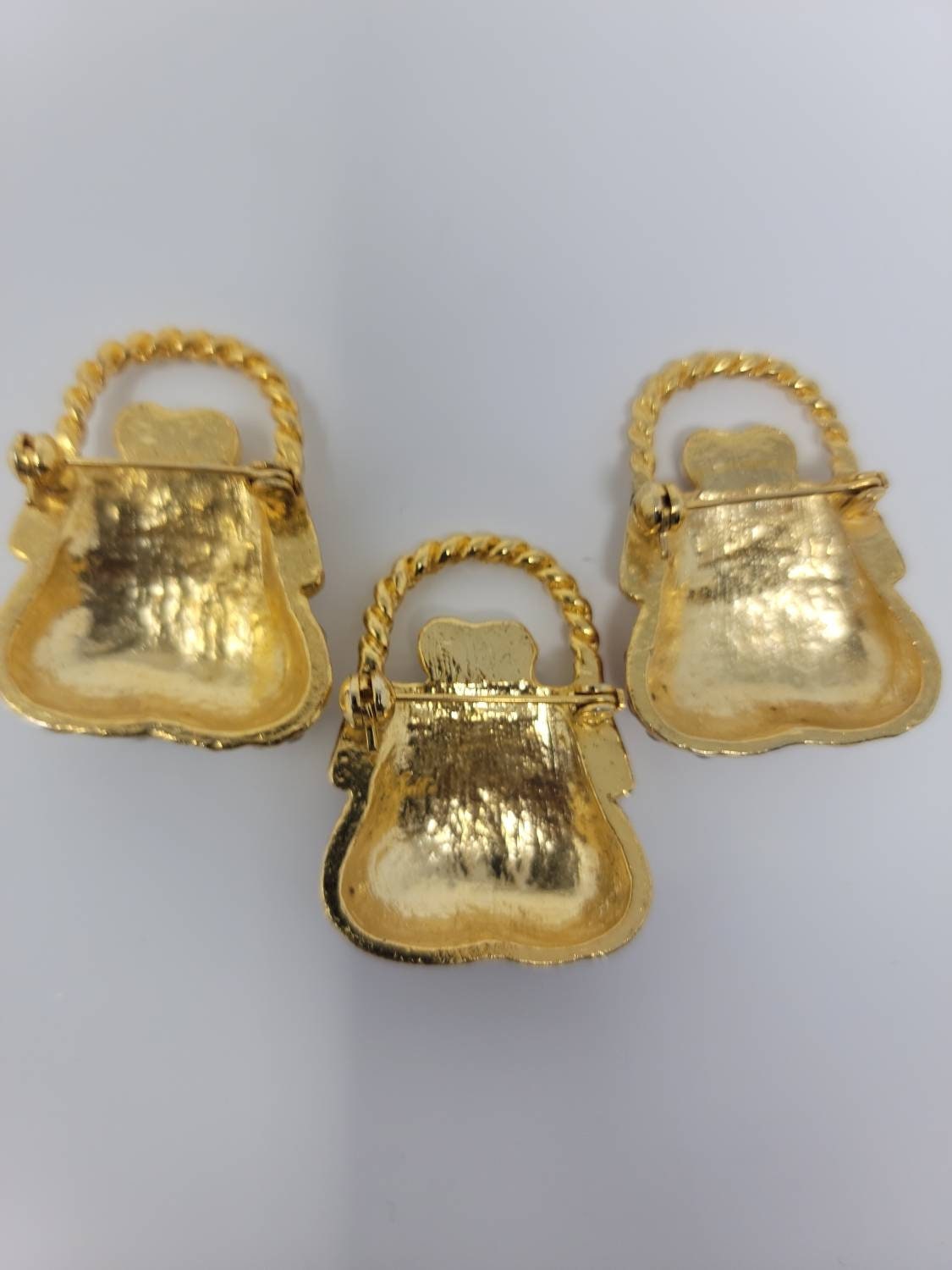 Vintage Handbag Brooch, Pins, Rhinestone Handbag Brooch, Vintage Brooch, Brooch handbags, Vintage Handbag pins, Vintage, Brooch