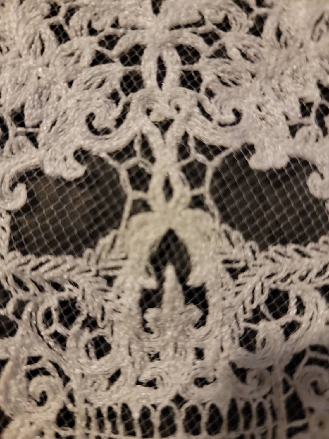 Skull Lace on Fabric. Skull Lace Applique, Embroidered, Vintage, Skeleton, Goth Style, Halloween, Horror, Spooky Season, Trick or Treat