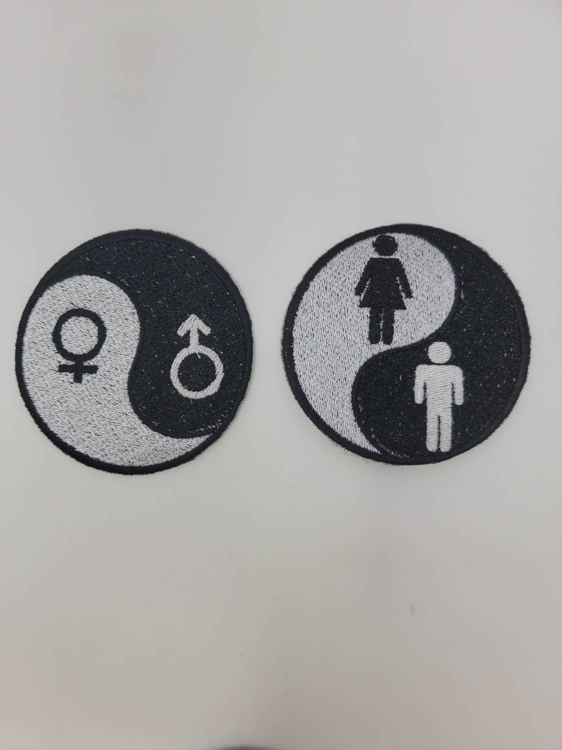 Ying Yang patches, YingYang, Opposites, Black and White patches, male and female patches