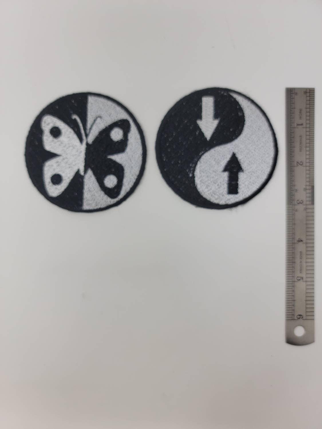 Ying Yang patches, YingYang, Opposites, Black and White patches, male and female patches