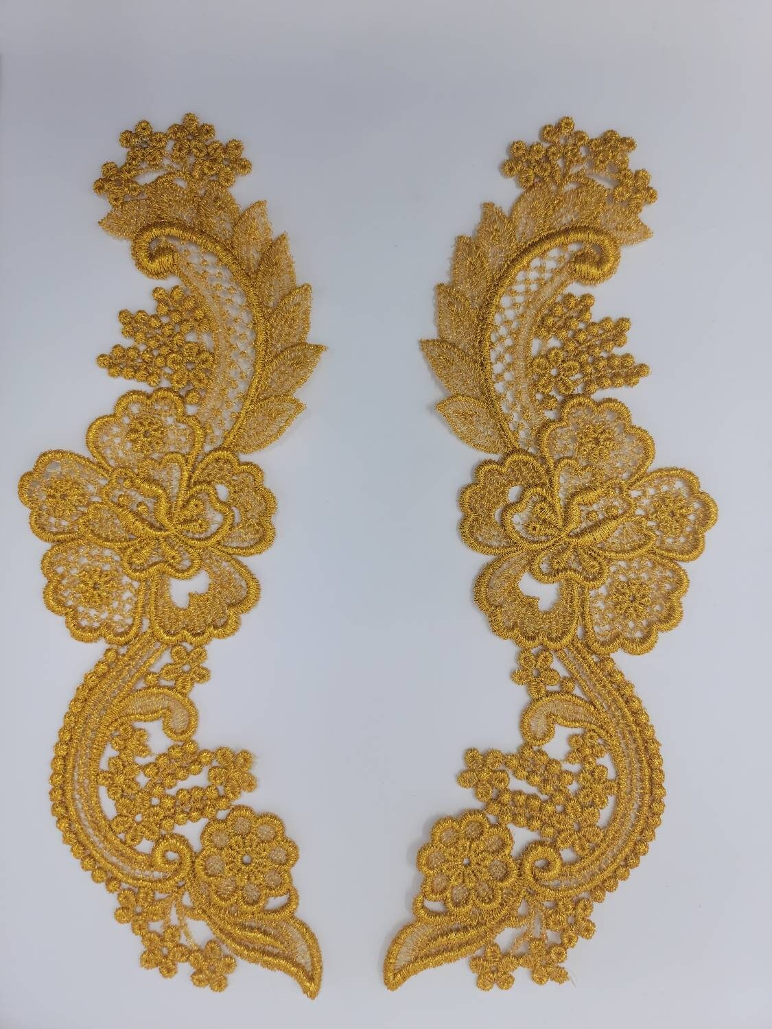 Metallic appliques, costumes, ballroom, gowns, weddings, patches, lace, lingerie