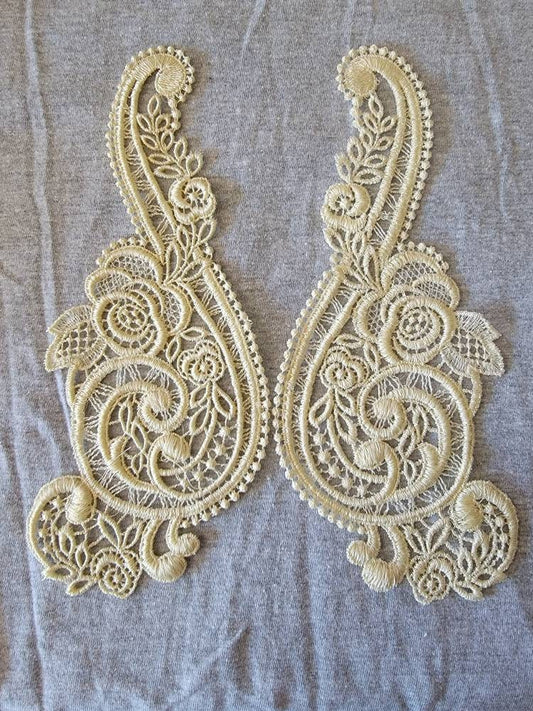 Lace Applique, Embroidery Lace, Gown appliques, Prom appliques, Vintage lace, Wedding appliques, Prom Suit Appliques,