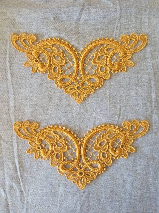 Lace Embroidery Applique, Vintage, Period piece, Lingerie, Prom, Weddings, Costume, Appliques