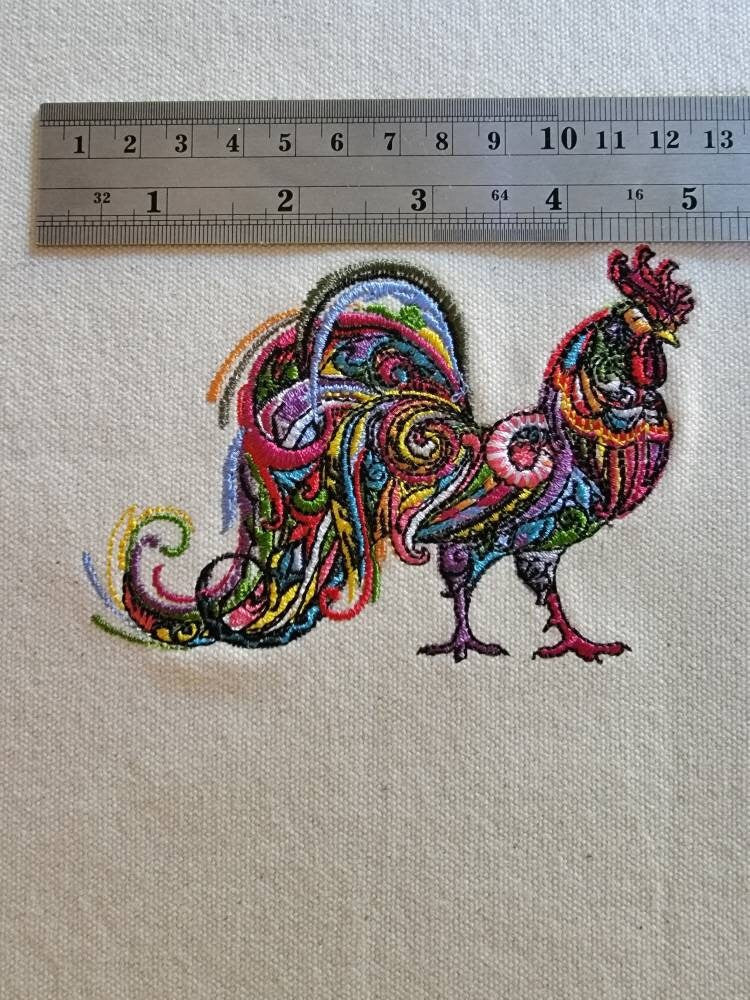 Rooster, Tapestry, Embroidery, Embroidered Rooster, Wall Hangings, Kitchen Decor, Rooster Kitchen Wall Hanging, Rooster Art Wall Decor