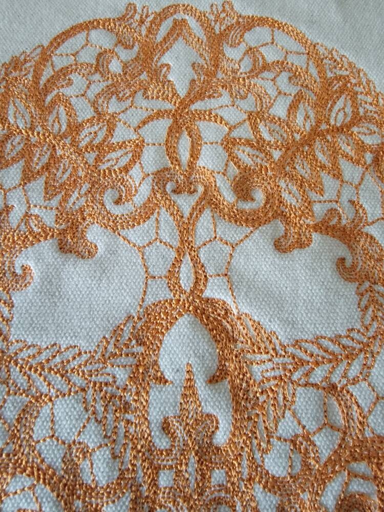 Skull Tapestry, Skull Embroidery, Embroidery Skull Patch Tapestry