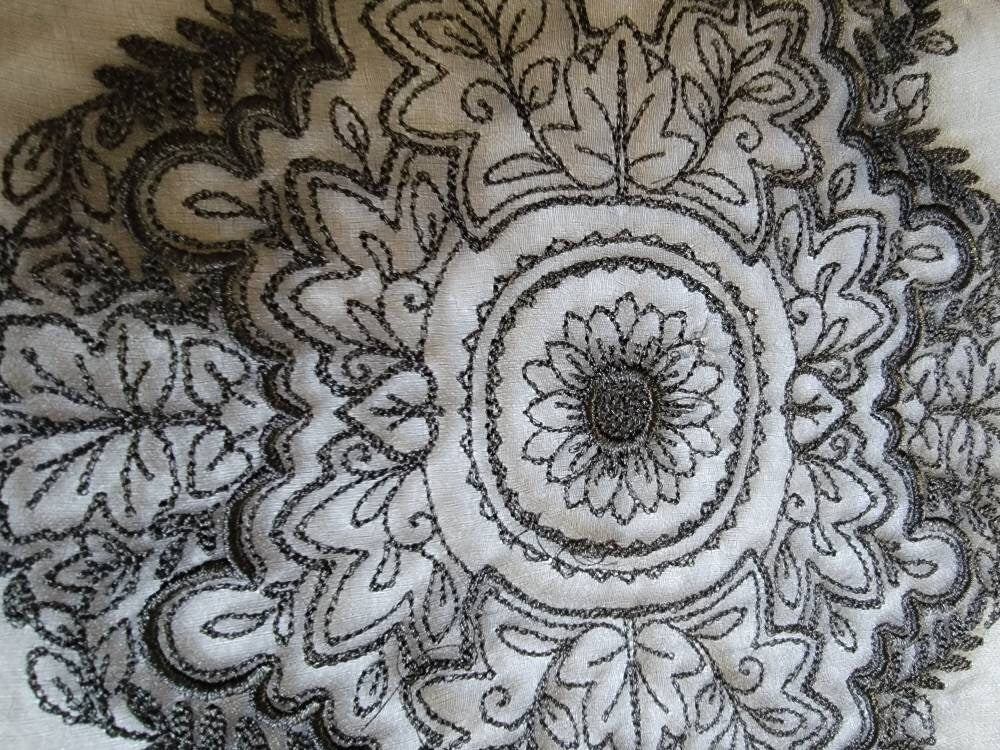 Victorian Lace, Lacy Goth Table Display, Lace Decor, Black Doily, Goth Black Organza Intricate Floral Design, Spooky Decor