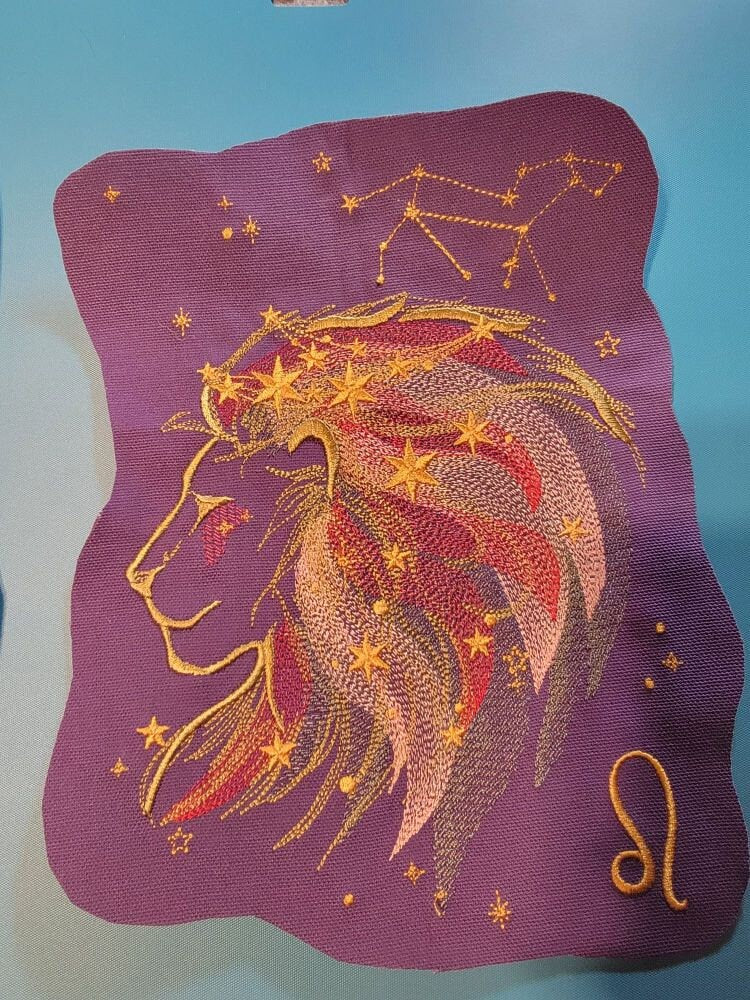 Zodiac Star Sign Constellation - Embroidered Iron-On/ Jean Jacket patch / Vest Jacket, 9" Large, Backpack / Astrology signs Leo, Taurus,