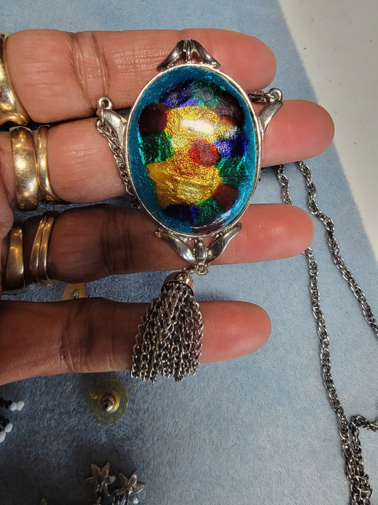 Celebrity necklace and earrings, Signed Celebrity Vintage Necklace and Earring Set