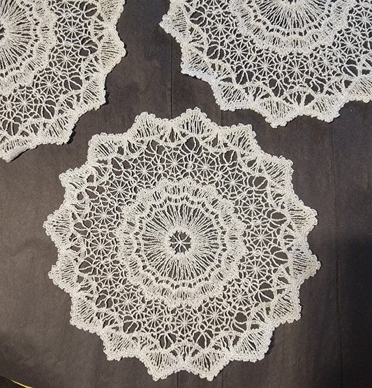 Doily, White Doily, Centerpiece, Round Table Runner
