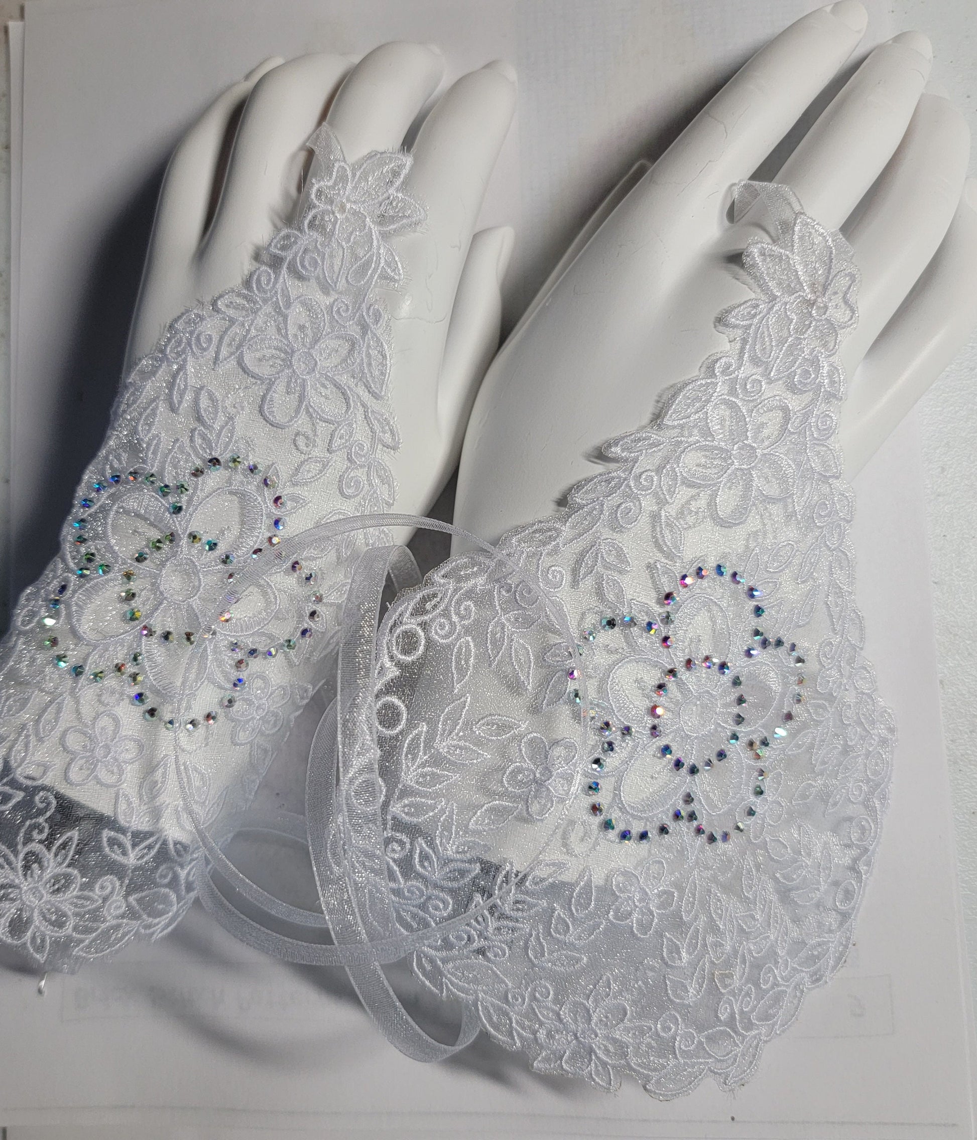 Victorian Lace Gloves, Formal Bridal, Fancy Fabric Hand Cover, Wedding, Prom, Gown, Bridal Wear, Victoria Weddings