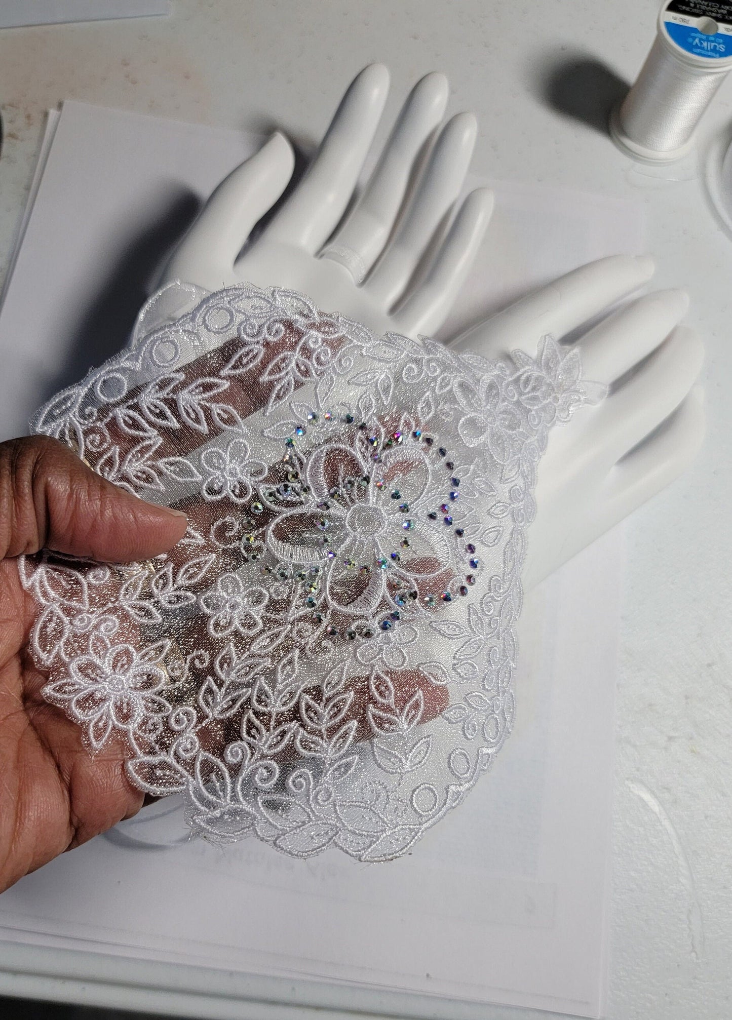 Victorian Lace Gloves, Formal Bridal, Fancy Fabric Hand Cover, Wedding, Prom, Gown, Bridal Wear, Victoria Weddings