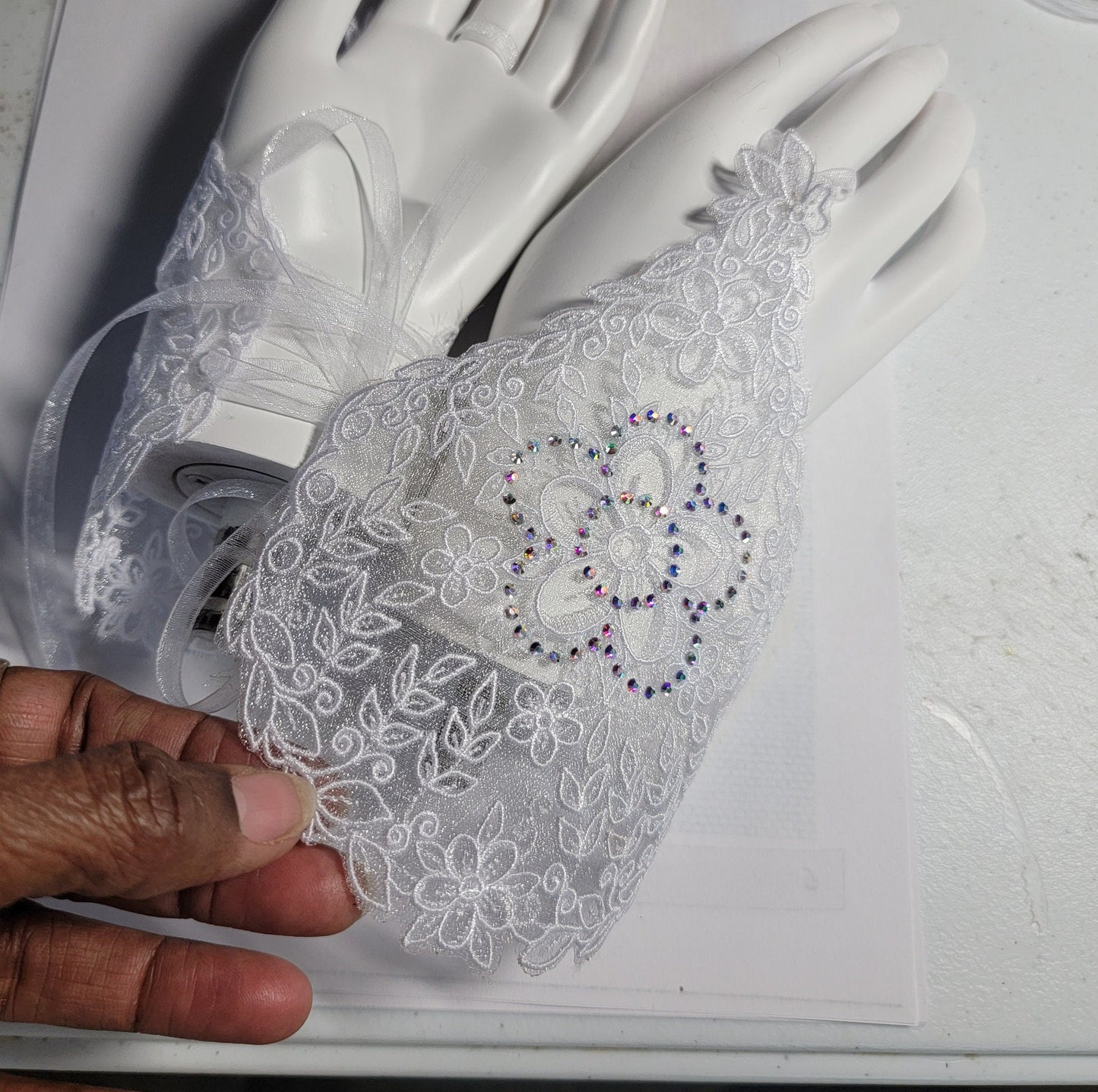 Victorian Lace Gloves, Formal Bridal, Fancy Fabric Hand Cover, Wedding, Prom, Gown, Bridal Wear, Victoria Weddings