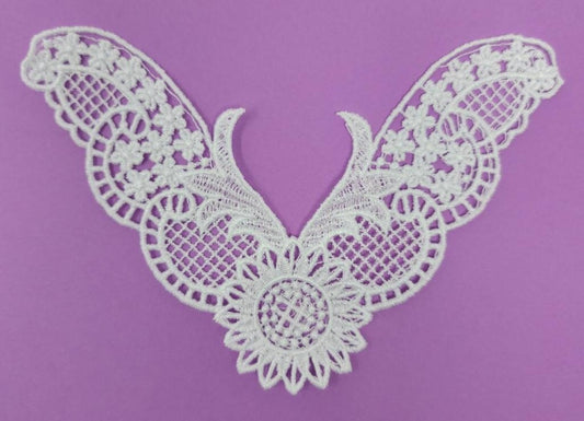 Lace Applique Embroidery, Costume, Gown, Collar, Ballroom, Prom, Weddings, Lingerie, Panties, Vintage lace, Period pieces