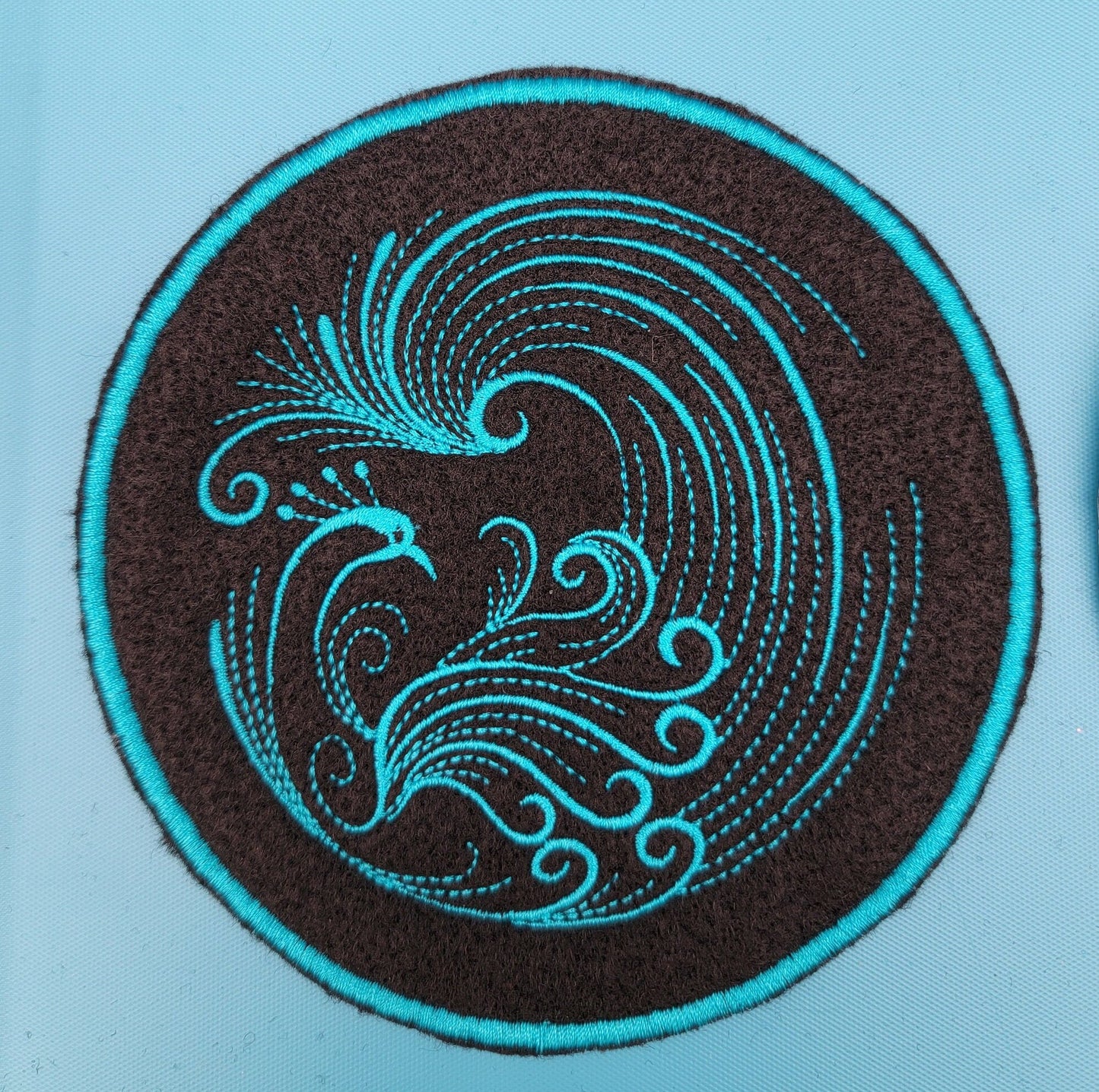 Peacocks, Peacock Patch, Recycled Jean Patches of Peacocks, Iron-on patches, Jean Jacket Patches