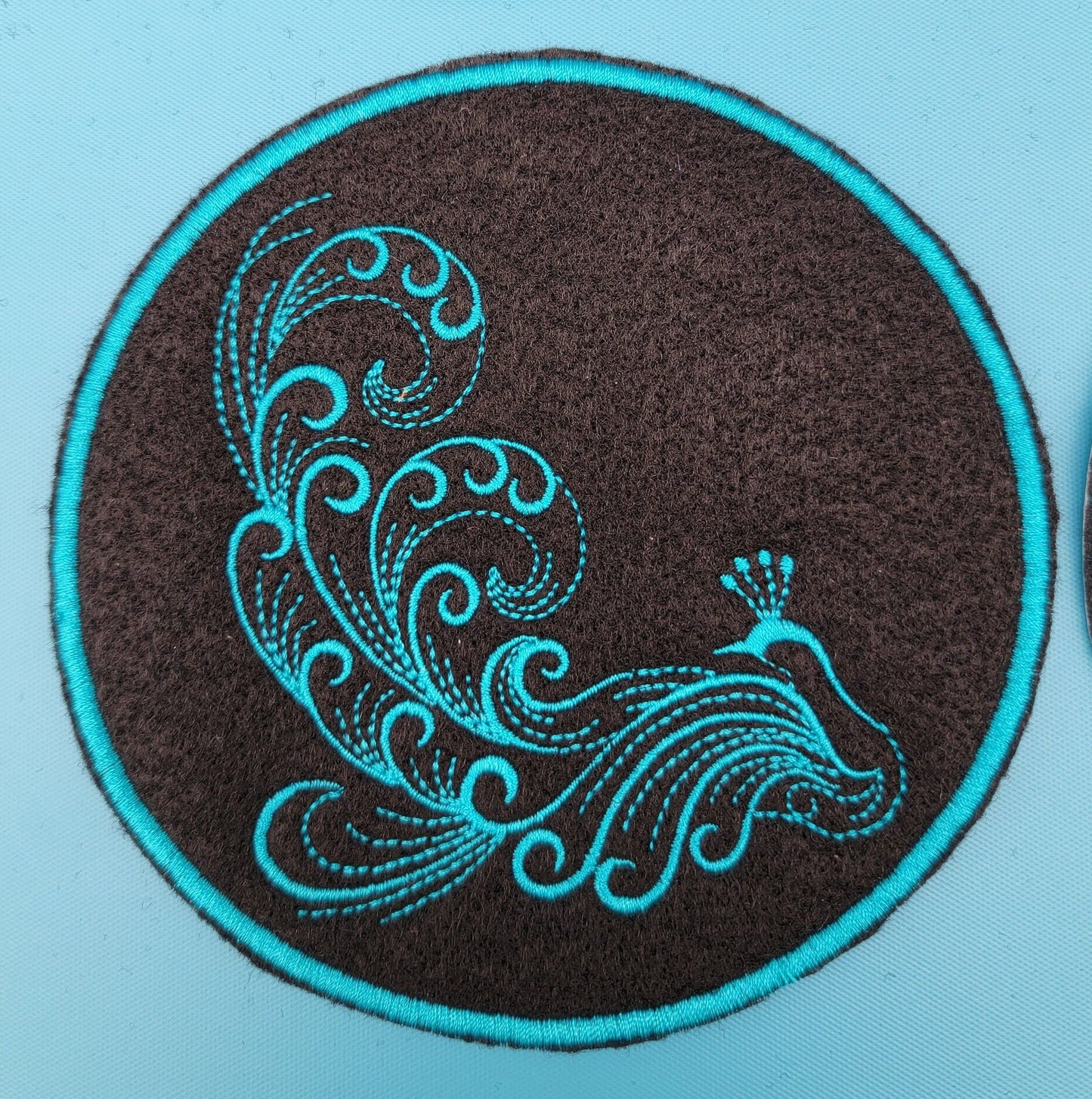 Peacocks, Peacock Patch, Recycled Jean Patches of Peacocks, Iron-on patches, Jean Jacket Patches
