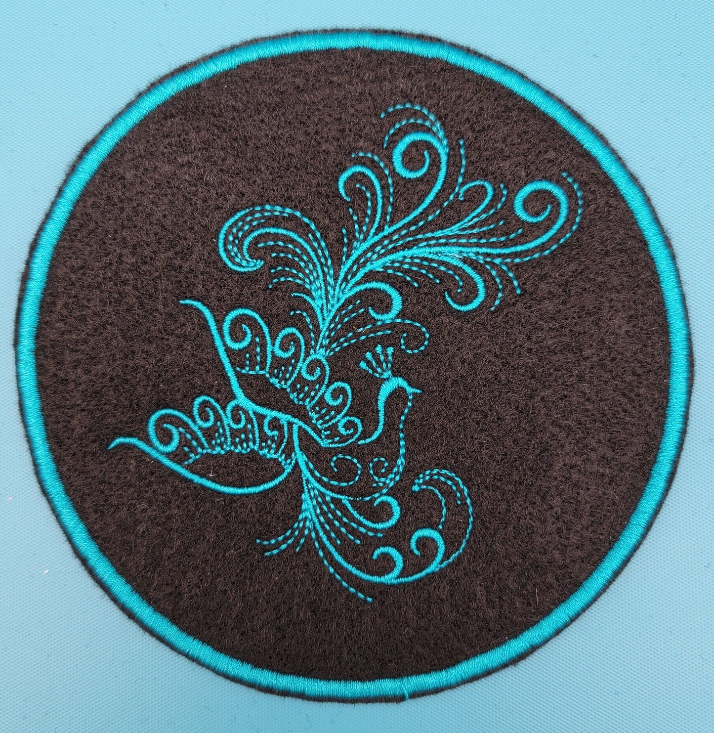 Peacocks, Peacock Patch, Recycled Jean Patches of Peacocks, Iron-on patches, Jean Jacket Patches