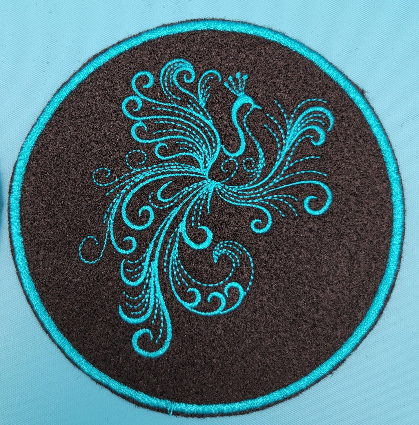 Peacocks, Peacock Patch, Recycled Jean Patches of Peacocks, Iron-on patches, Jean Jacket Patches