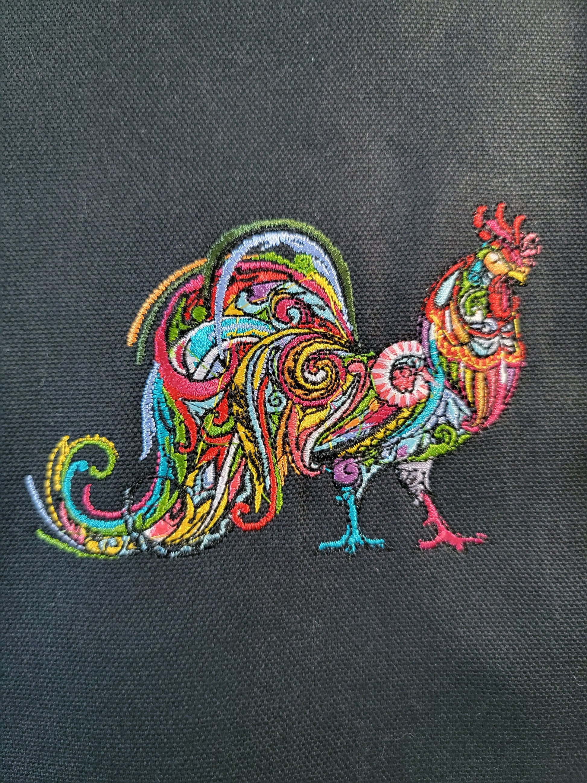 Rooster, Tapestry, Embroidery, Embroidered Rooster, Wall Hangings, Kitchen Decor, Rooster Kitchen Wall Hanging, Rooster Art Wall Decor