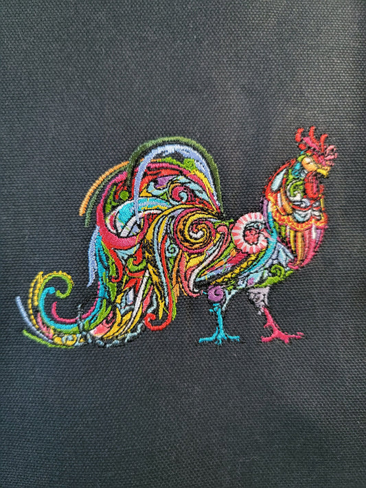 Rooster, Tapestry, Embroidery, Embroidered Rooster, Wall Hangings, Kitchen Decor, Rooster Kitchen Wall Hanging, Rooster Art Wall Decor