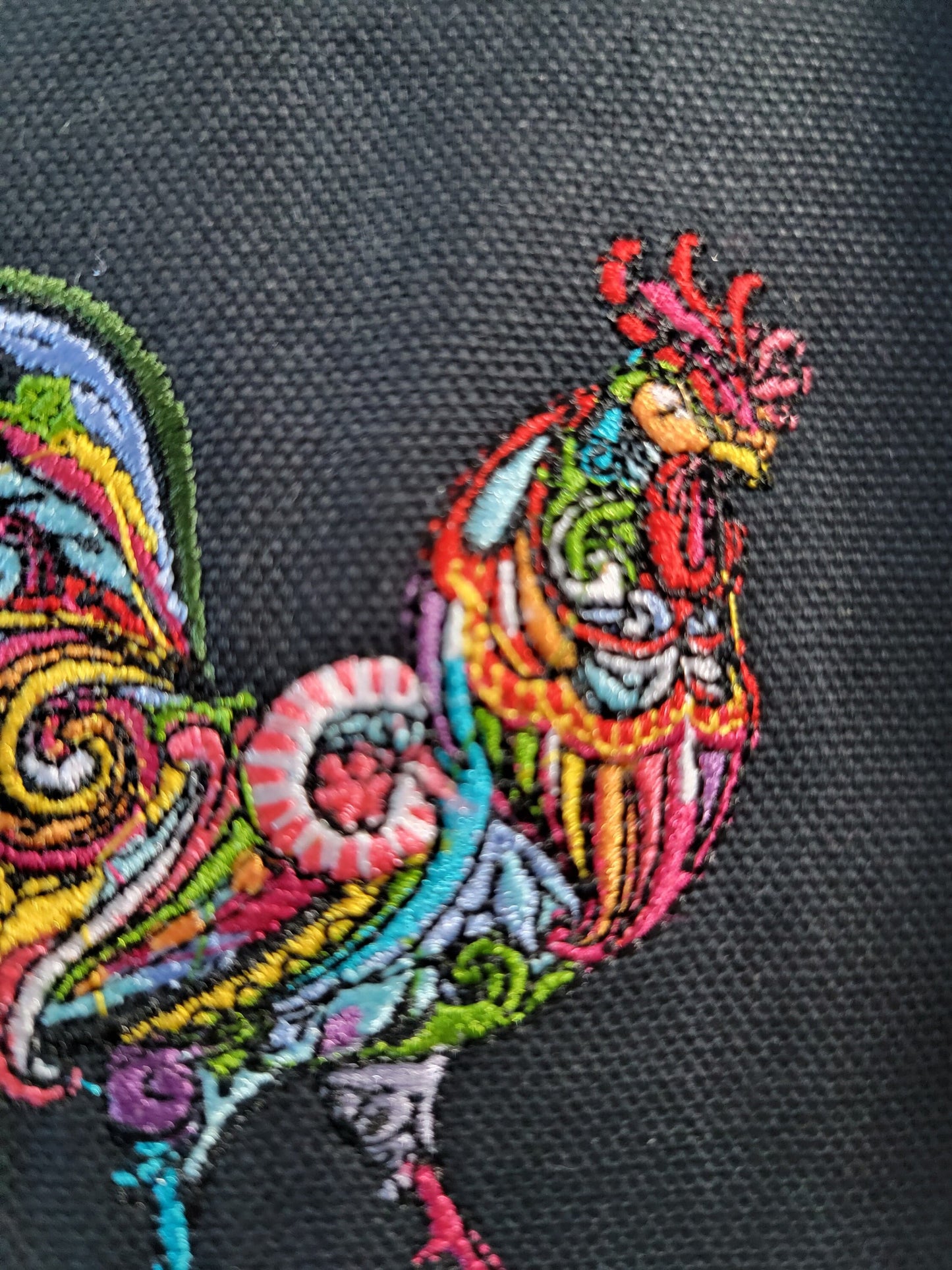 Rooster, Tapestry, Embroidery, Embroidered Rooster, Wall Hangings, Kitchen Decor, Rooster Kitchen Wall Hanging, Rooster Art Wall Decor