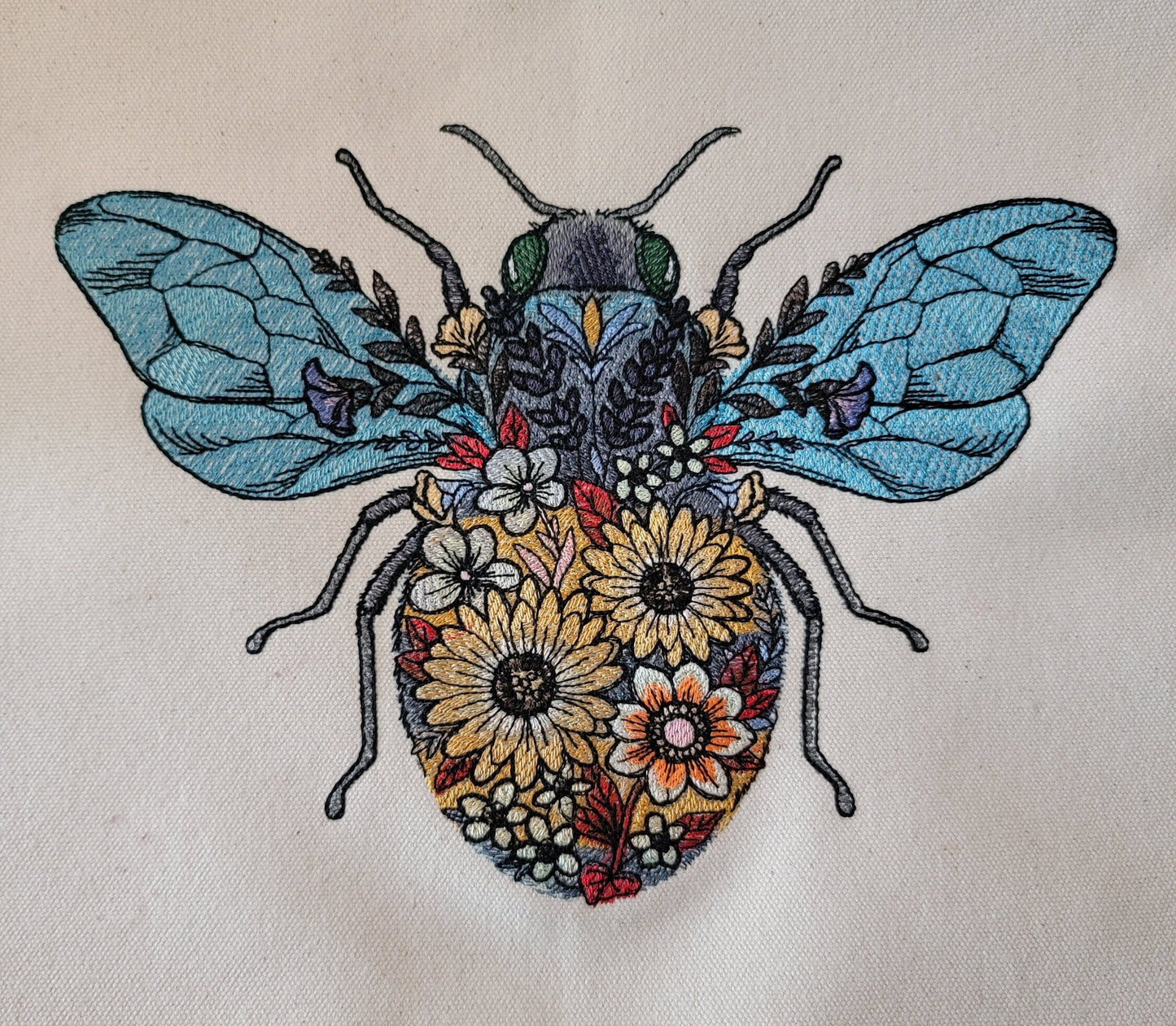 Bee Tapestry, Bee Embroidery, Wall hanging, Kitchen Decor, Bee Lovers, Bee Keepers, Decor