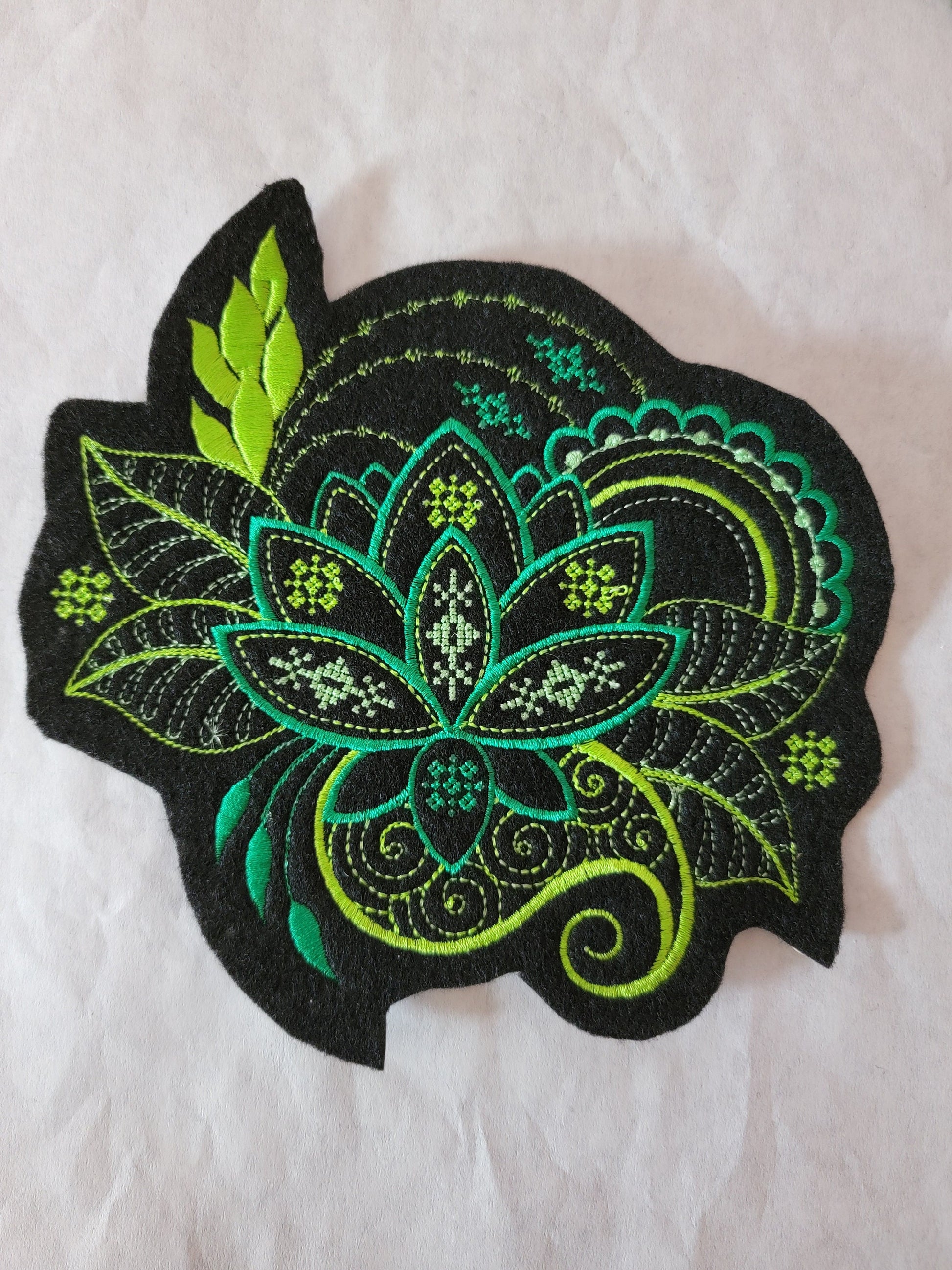 Lotus Flower, Felted Lotus Flower Iron-On Patch, Lotus Plant Patch, Inspirational Flower Patches,