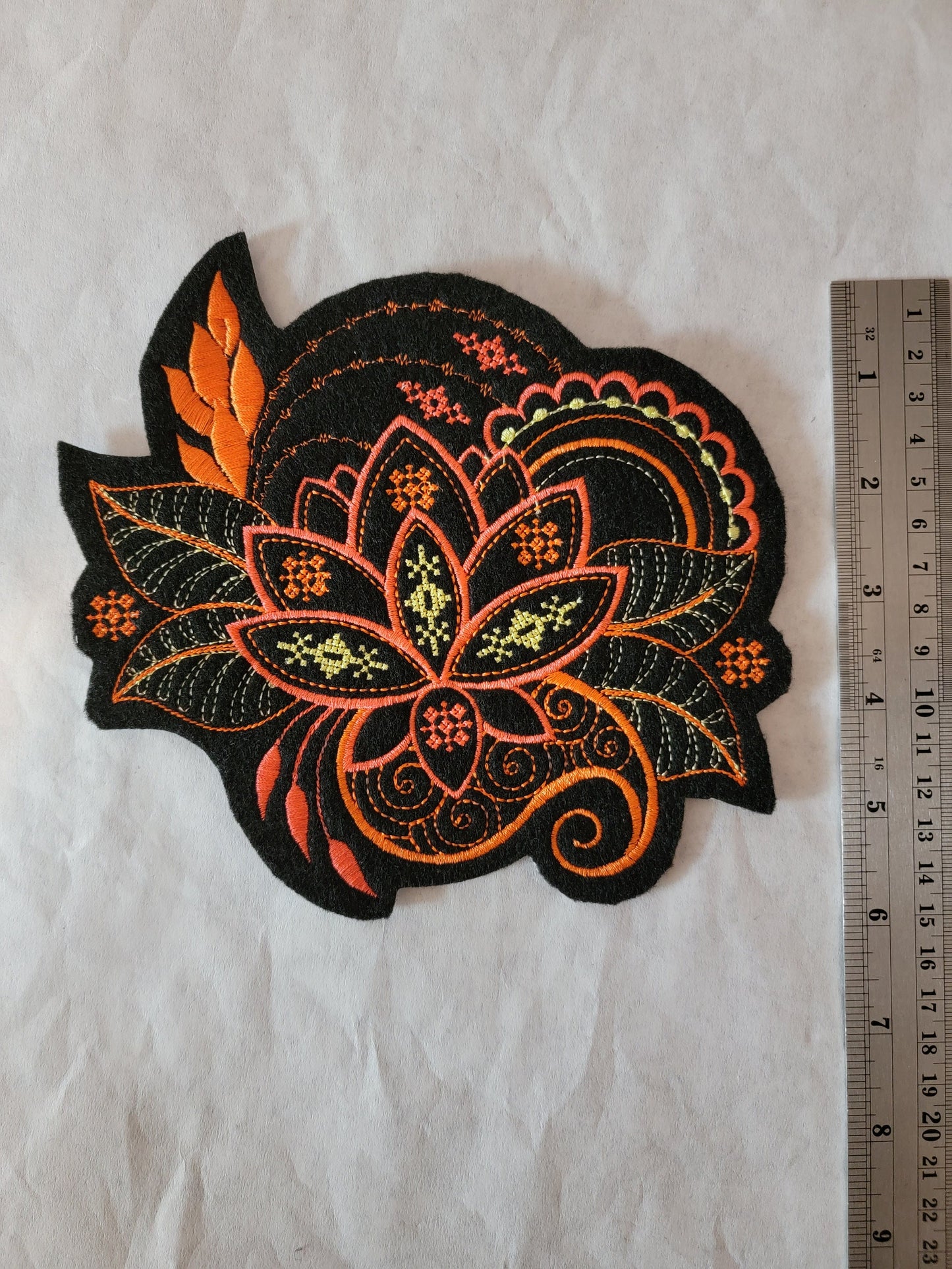 Lotus Flower, Felted Lotus Flower Iron-On Patch, Lotus Plant Patch, Inspirational Flower Patches,