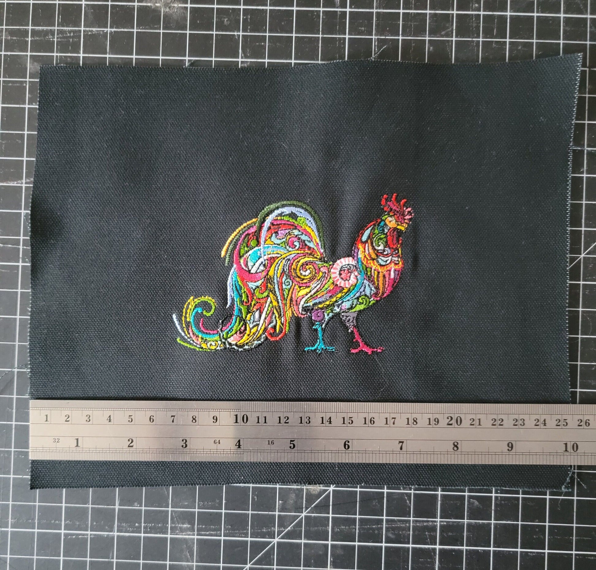 Rooster, Tapestry, Embroidery, Embroidered Rooster, Wall Hangings, Kitchen Decor, Rooster Kitchen Wall Hanging, Rooster Art Wall Decor