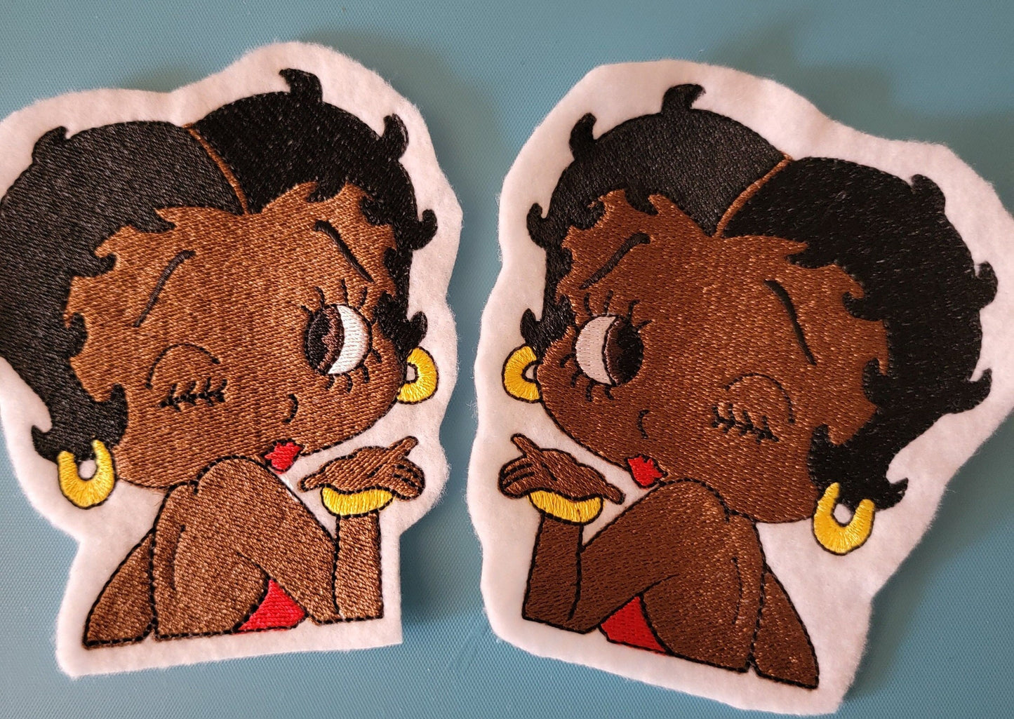 Black Betty Boop felt patch, Betty Boop patches, 4" Patch, NEW SIZES AVAILABLE!!