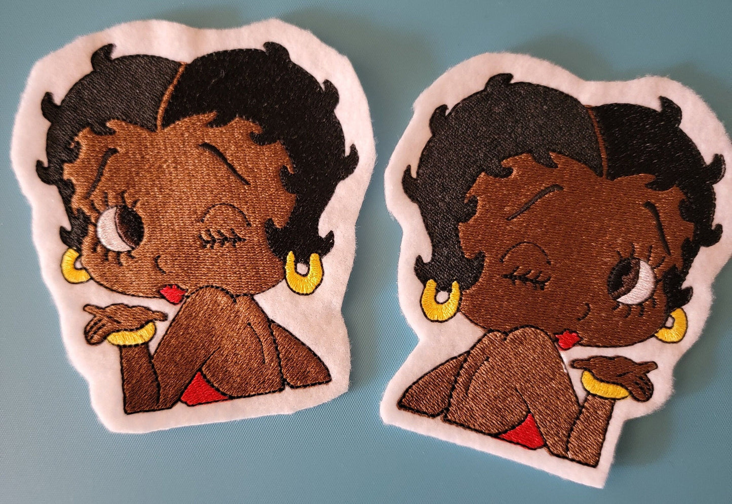 Black Betty Boop felt patch, Betty Boop patches, 4" Patch, NEW SIZES AVAILABLE!!
