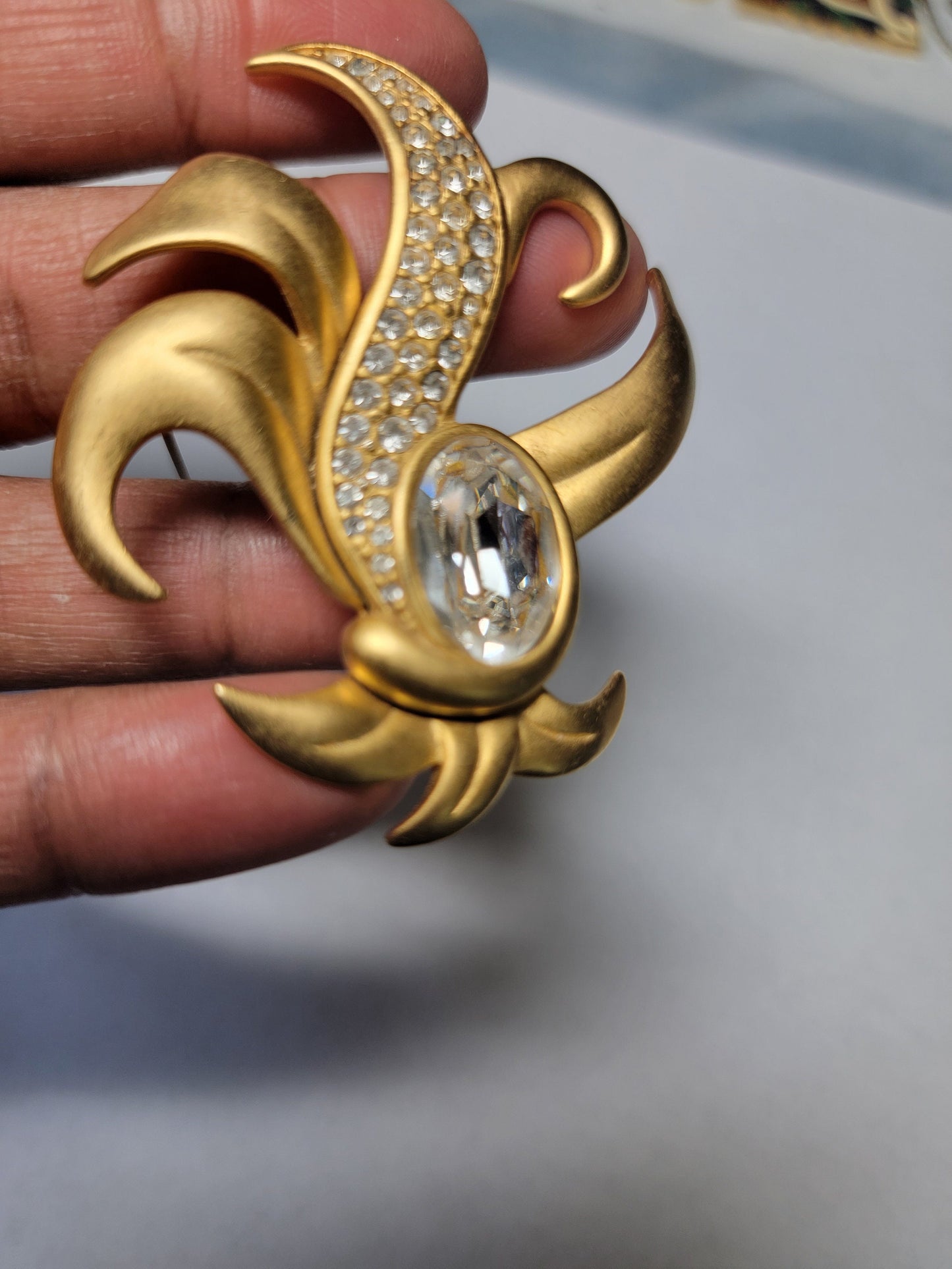 Vintage Brooch, Signed Swarovski, Vintage Jewelry, Lapel Brooch,