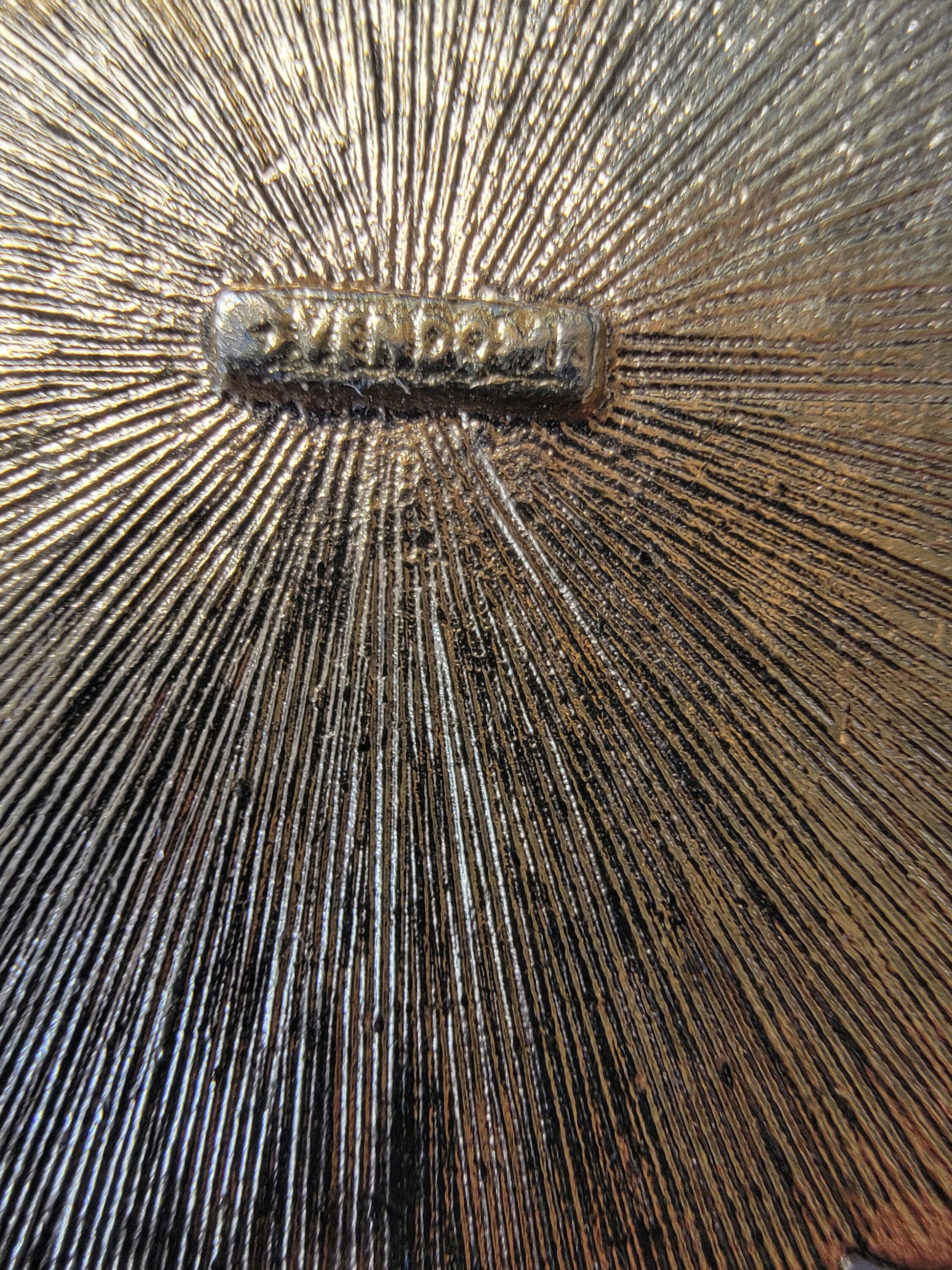 Vendome Goldtone Multicolor Stamped Pendant Necklace, Stamped Vintage Pendant Necklace