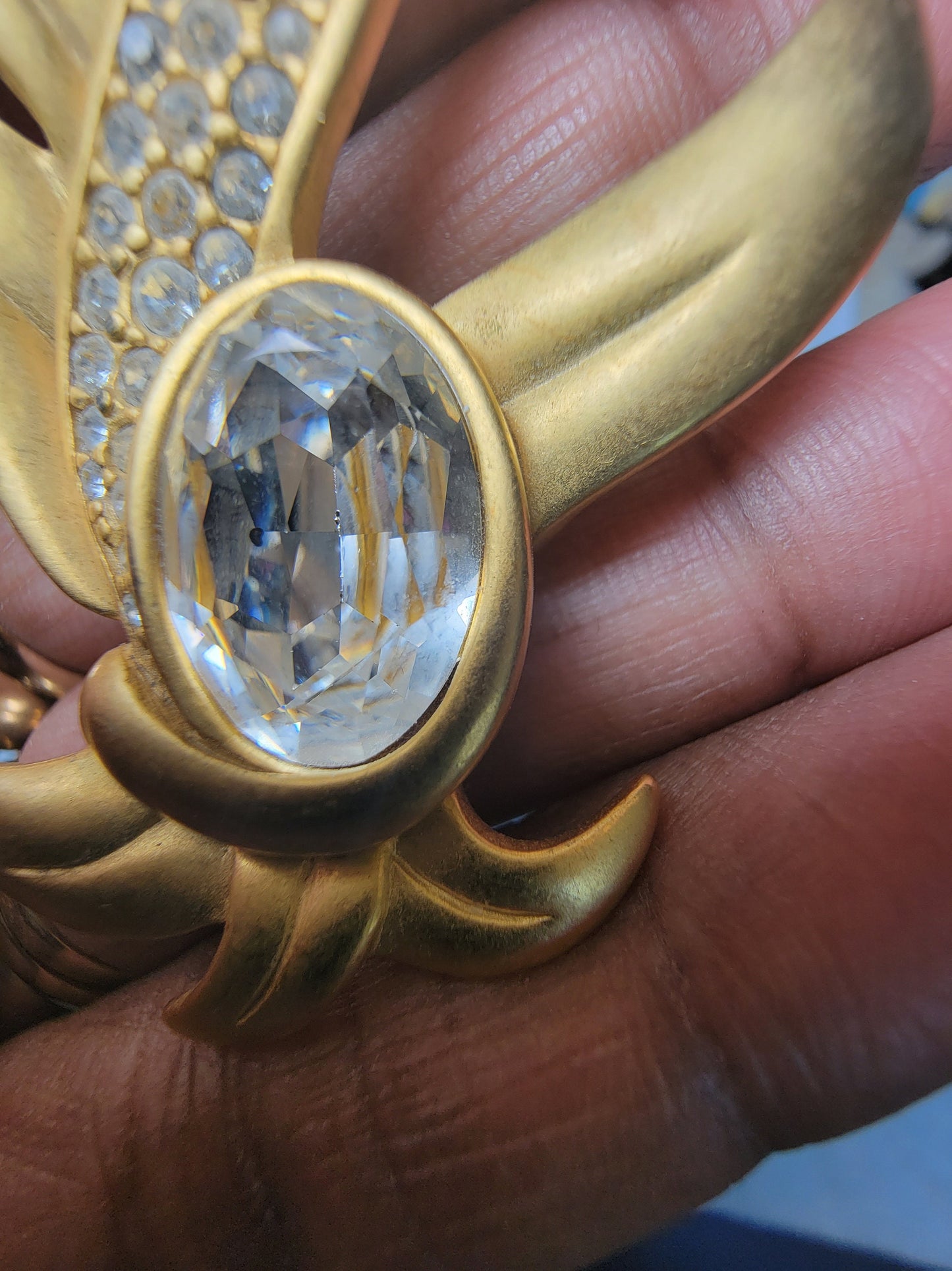 Vintage Brooch, Signed Swarovski, Vintage Jewelry, Lapel Brooch,